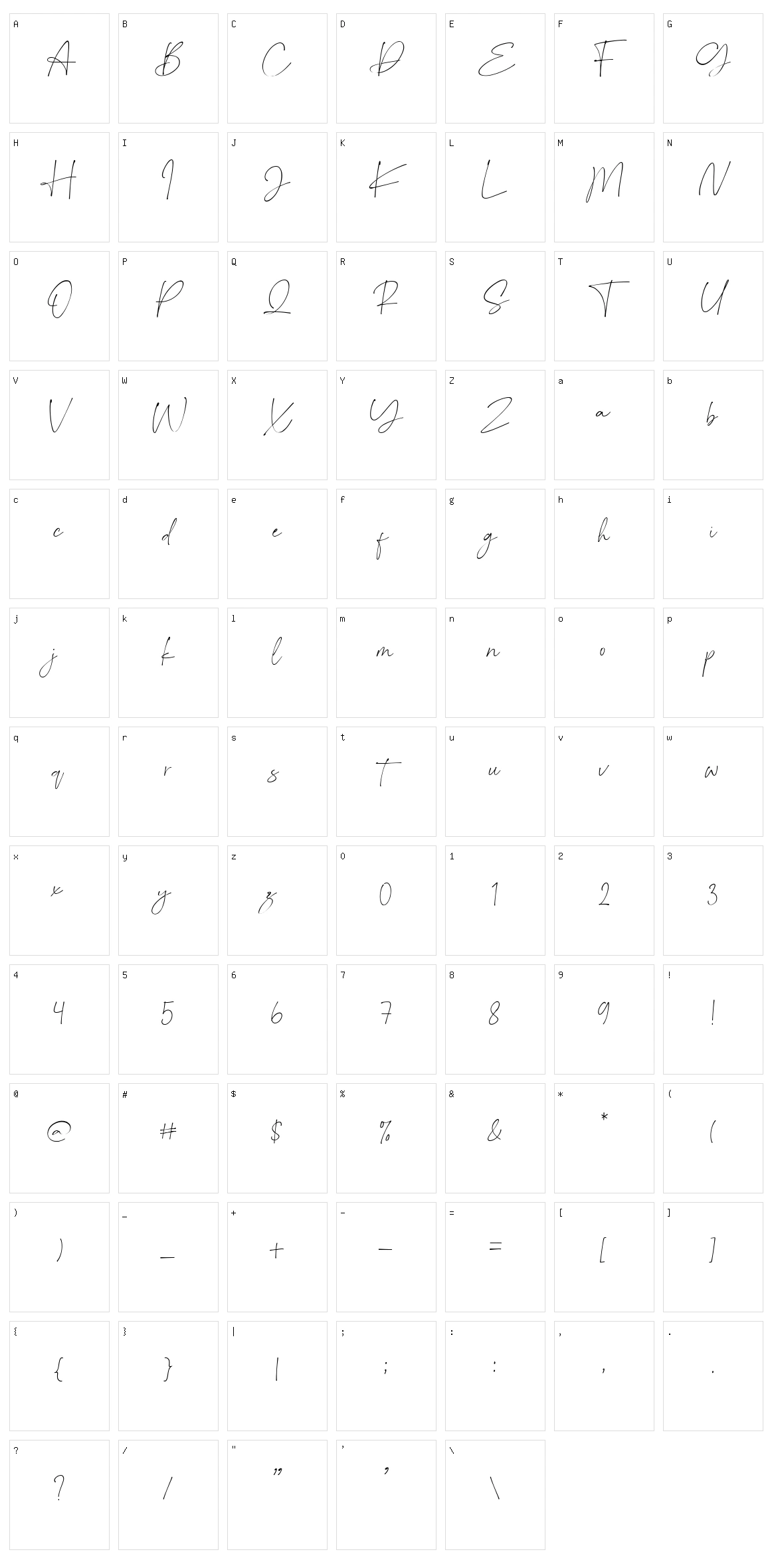 Baskara Character Set