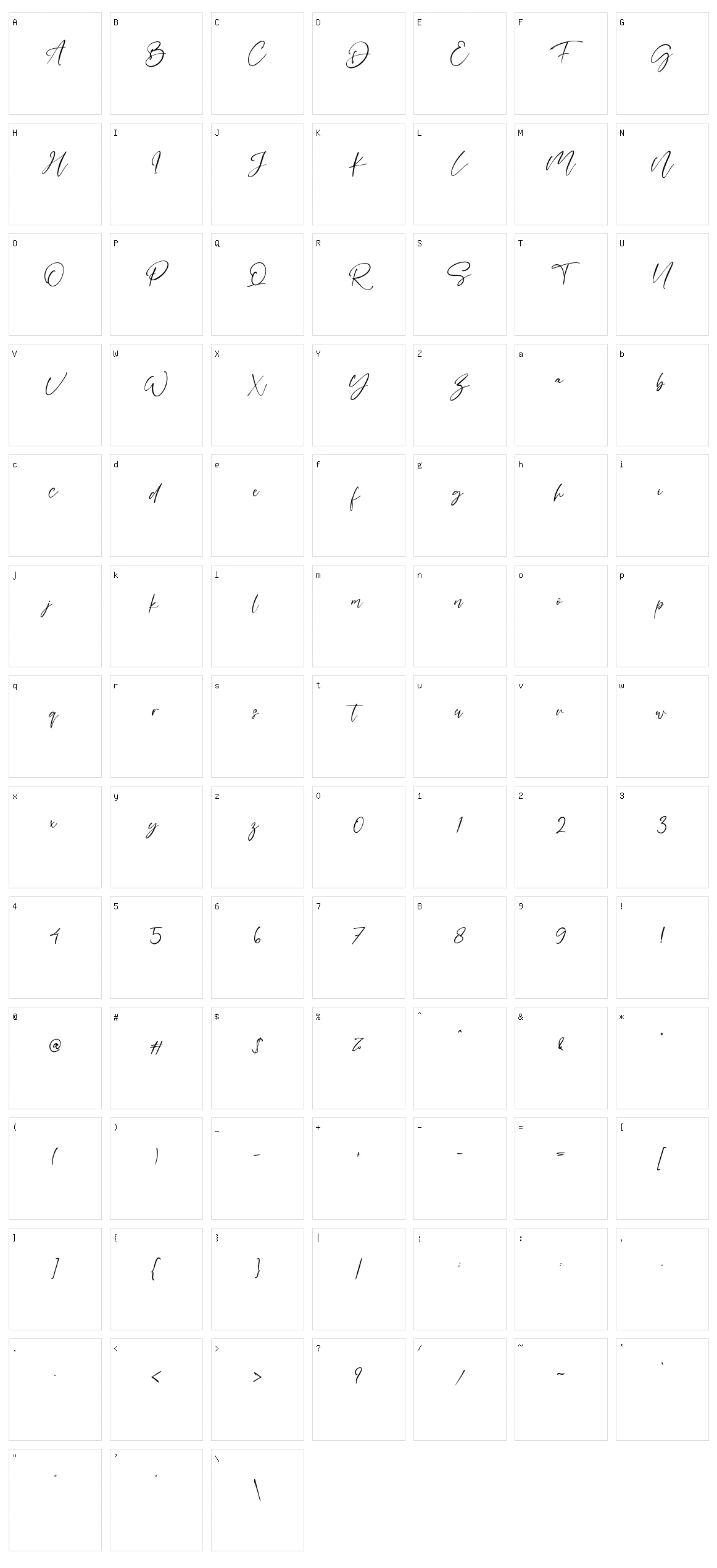 Basskia Character Set