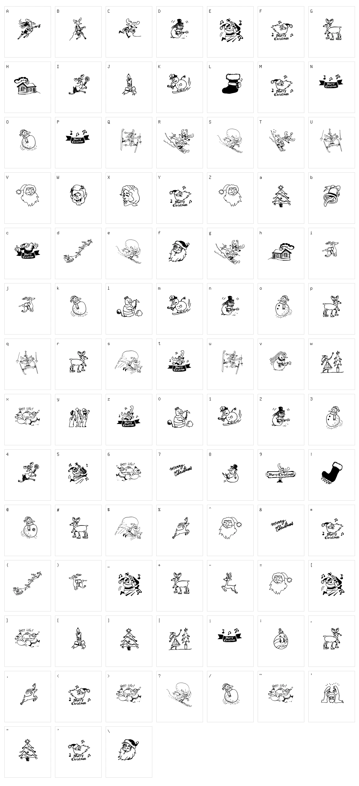 Ease Christmas Character Set