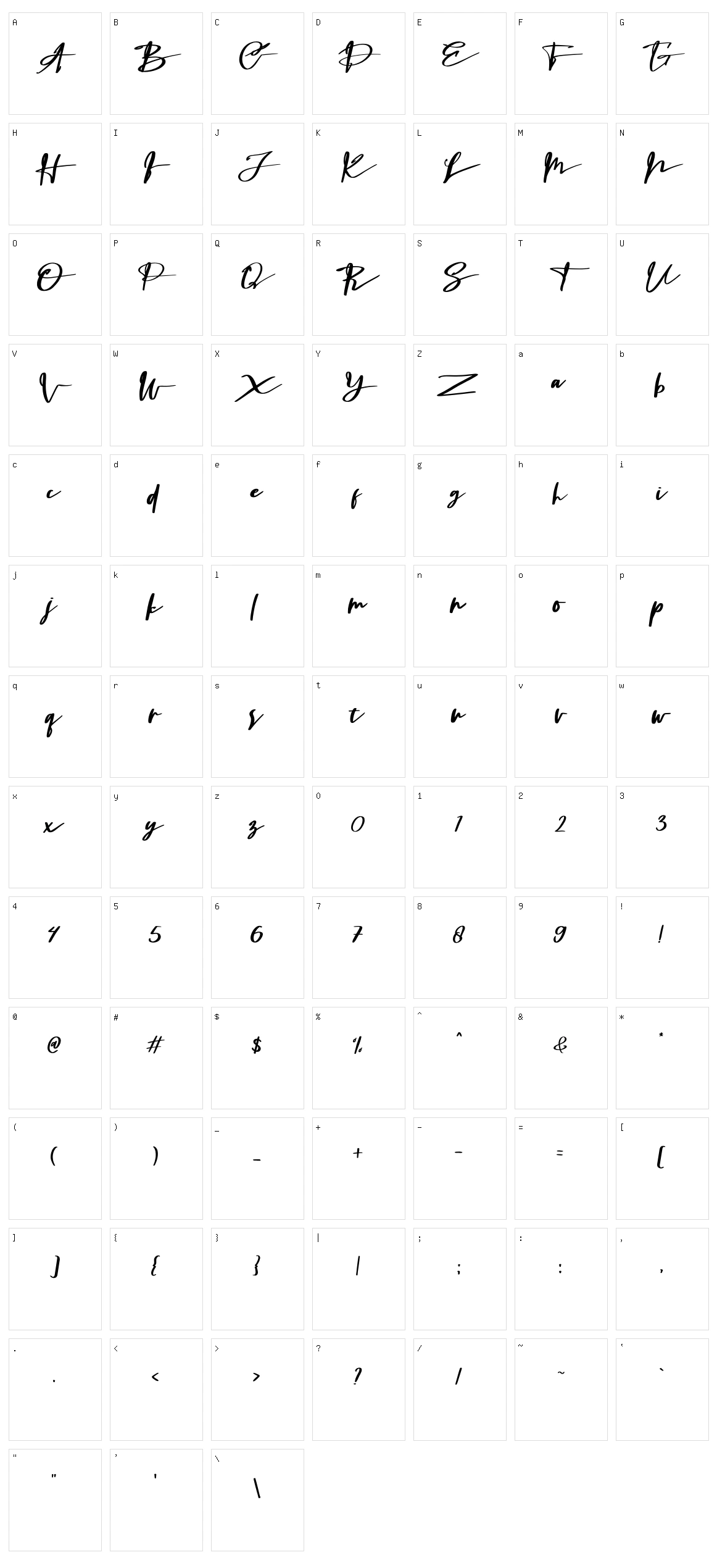 Bastia Salita Character Set