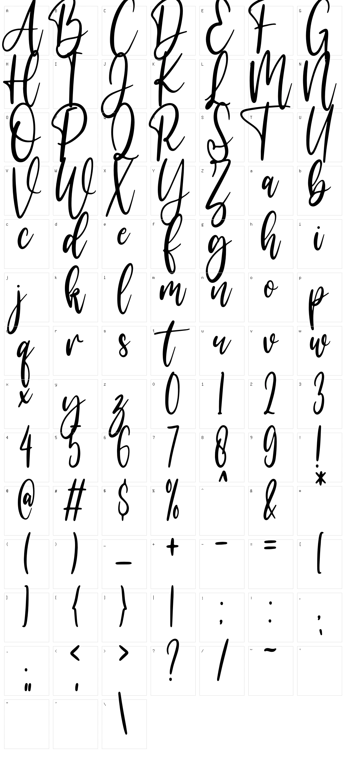 Bastian Character Set