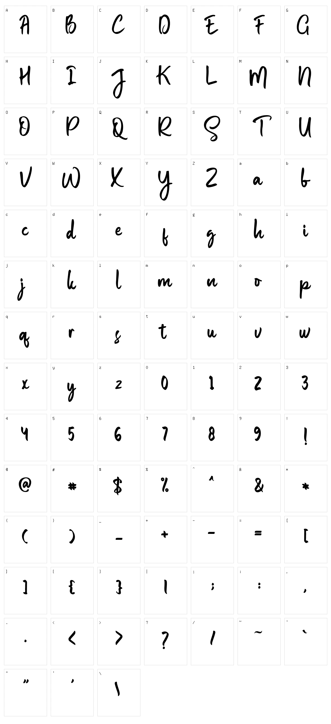 Bastian Character Set