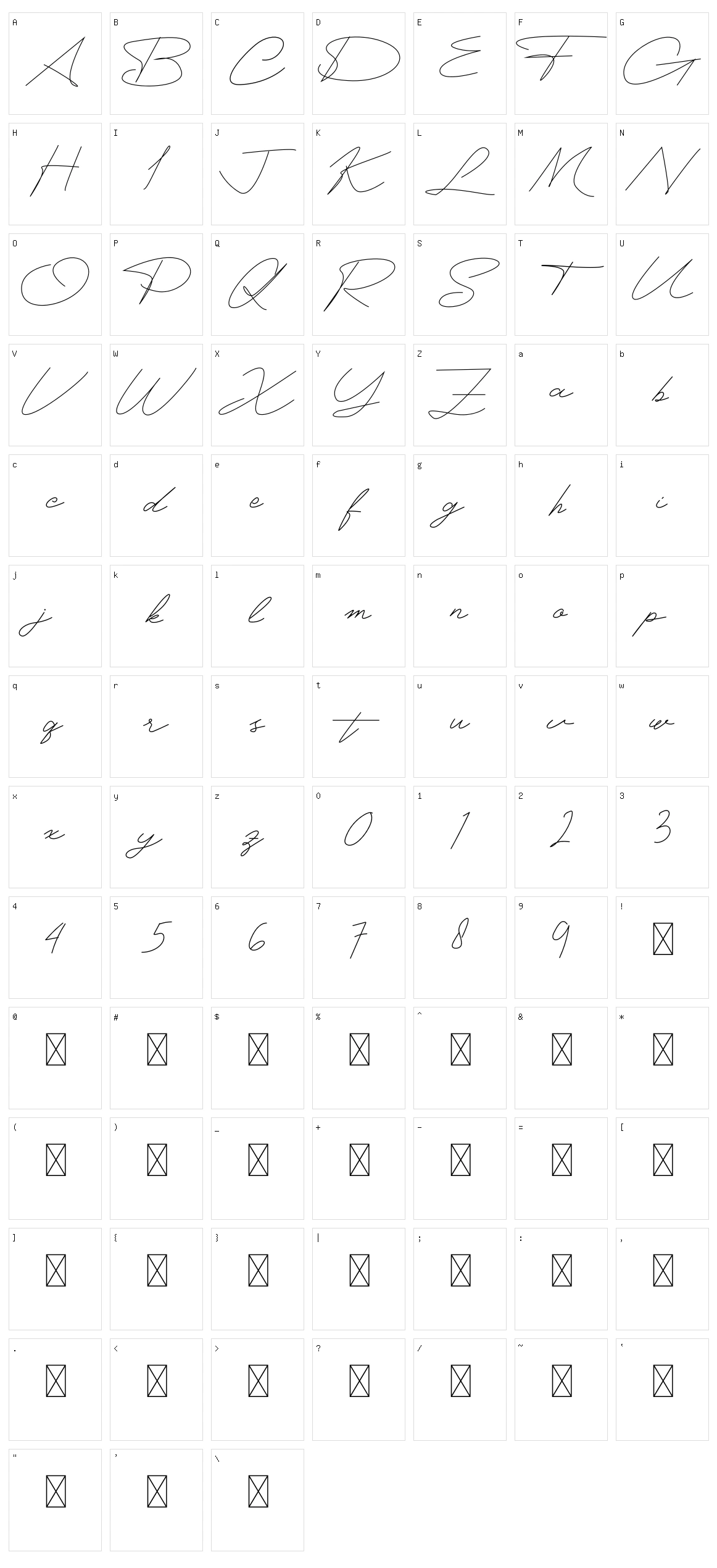 Battenfill Character Set