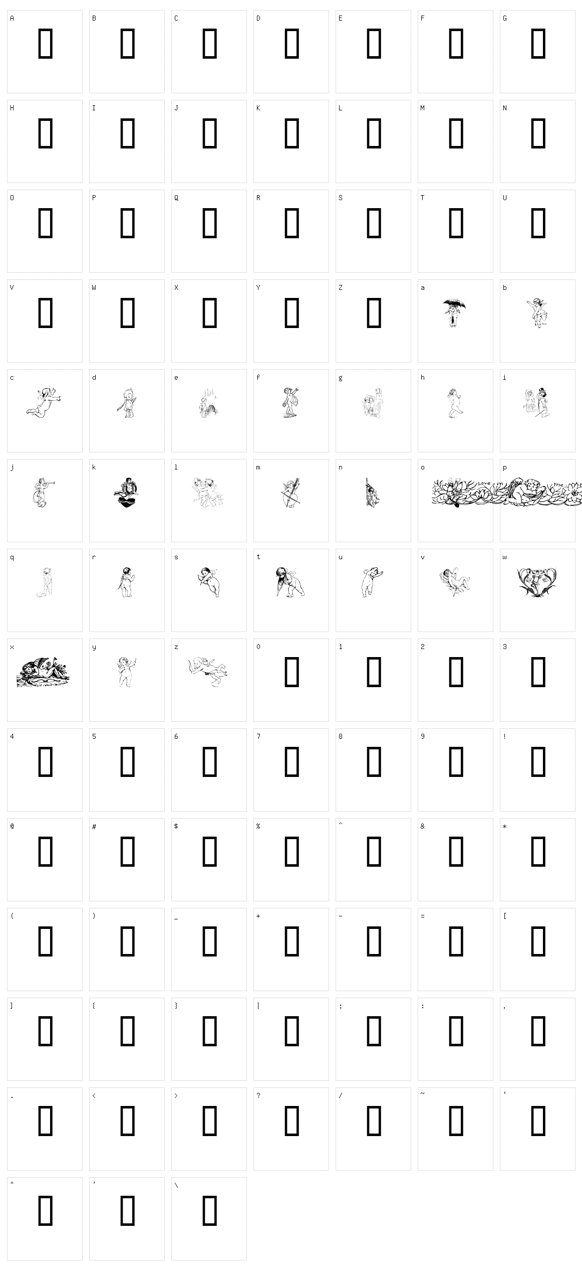 Cherub Character Set