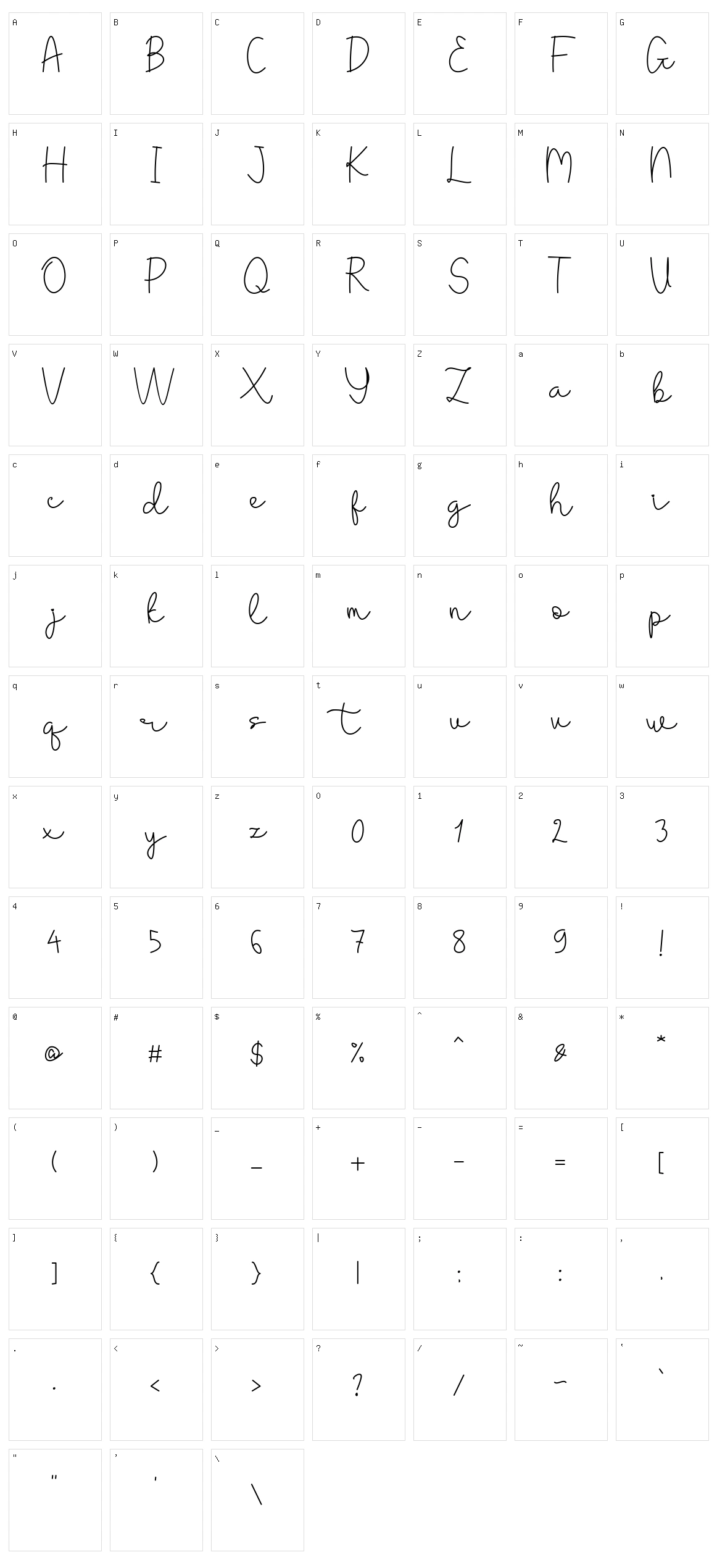 Battilla Character Set
