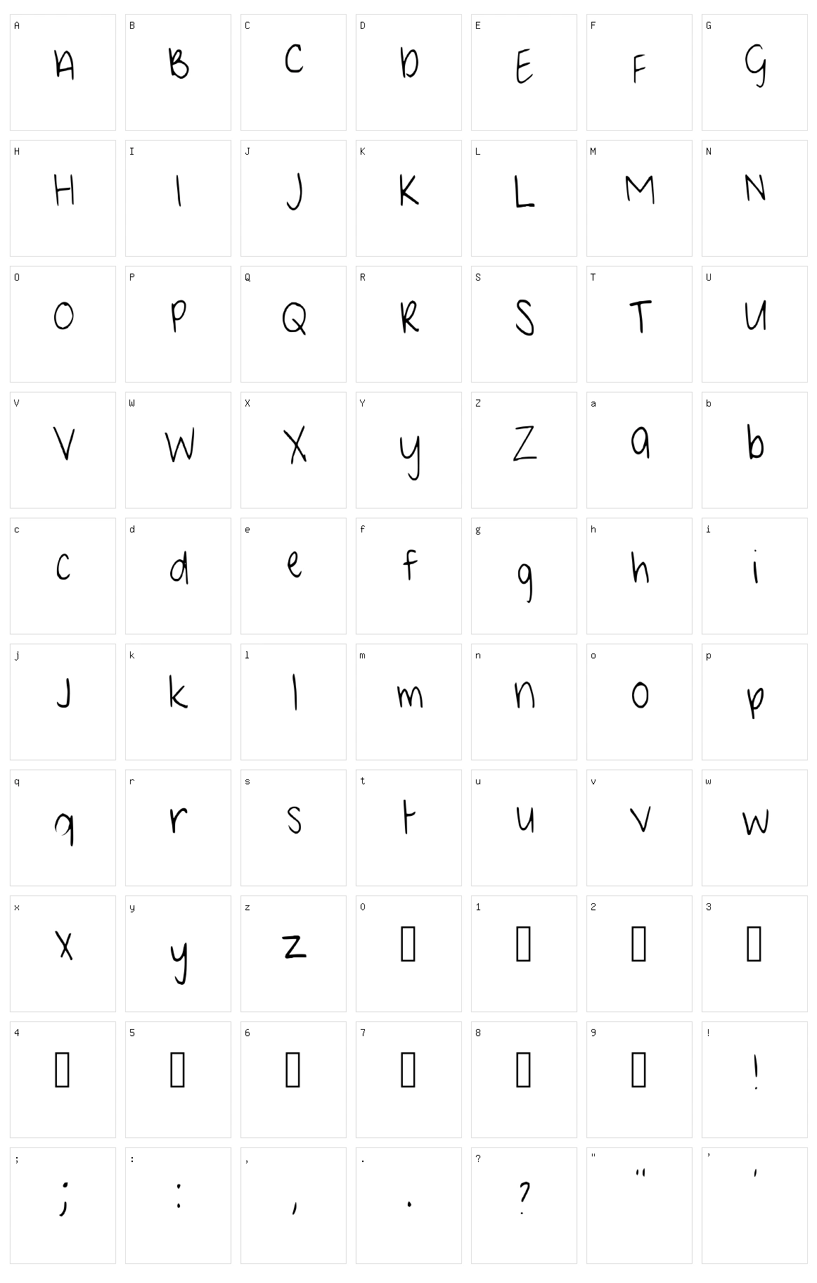 Bean Character Set