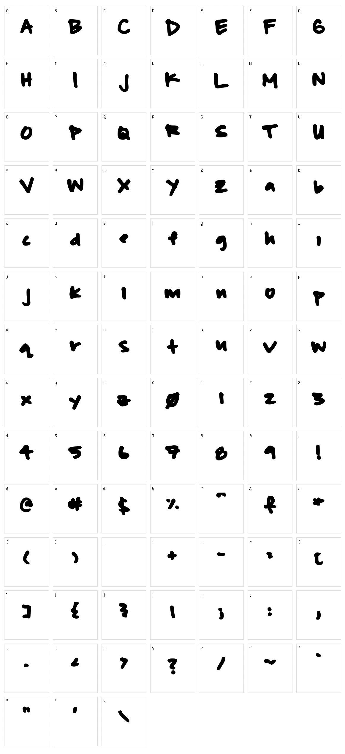 Beasley Character Set