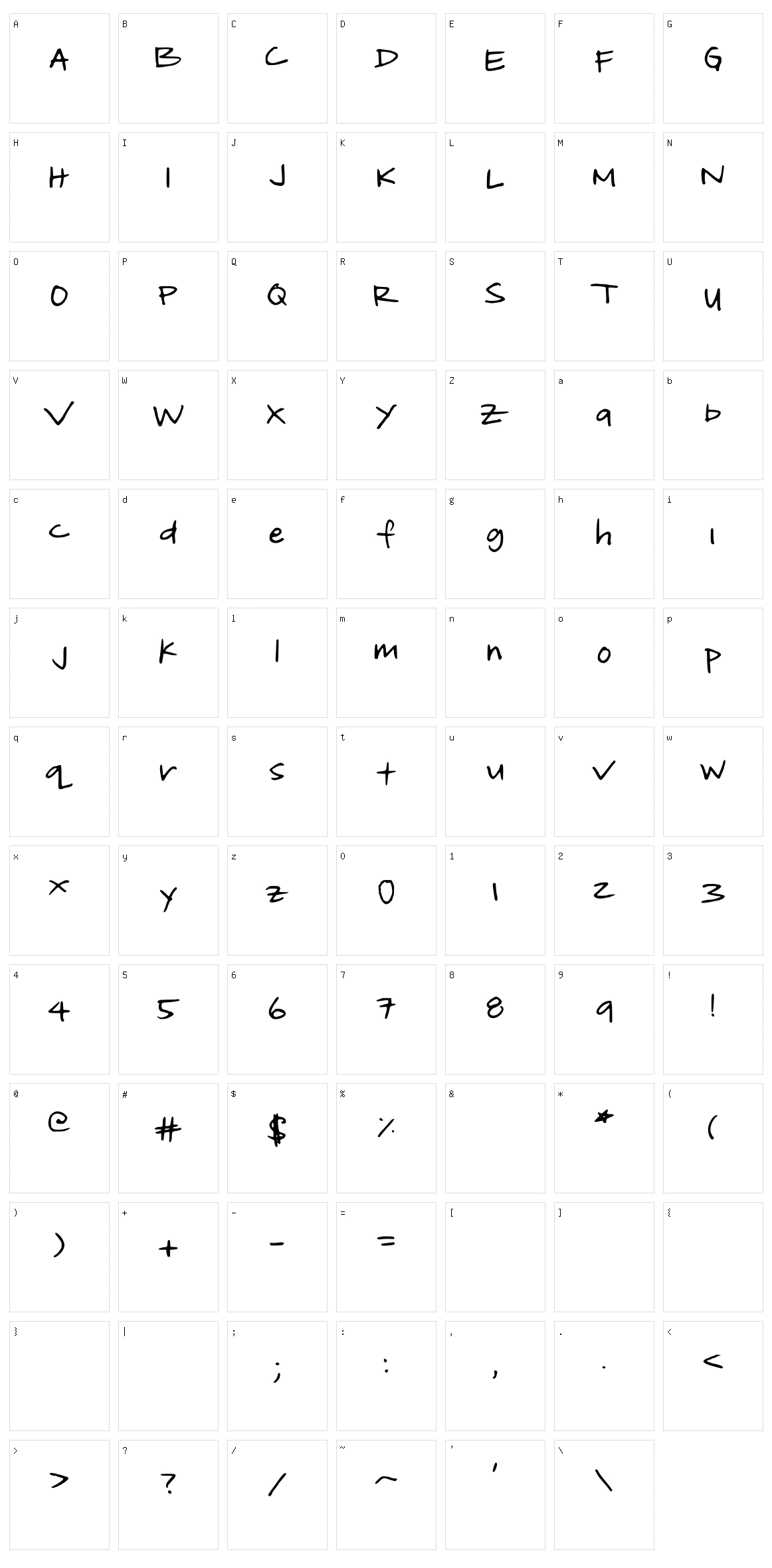 Beasley Light Character Set