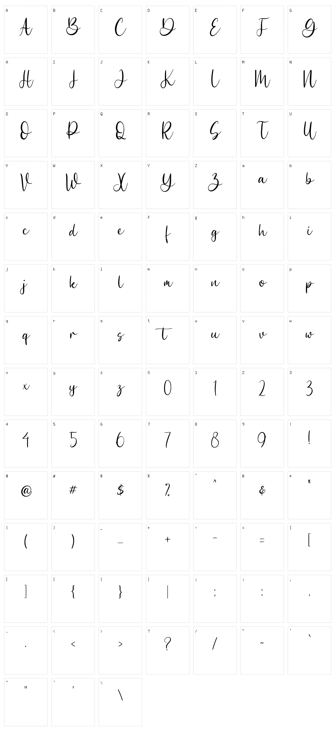 Beasttica Character Set