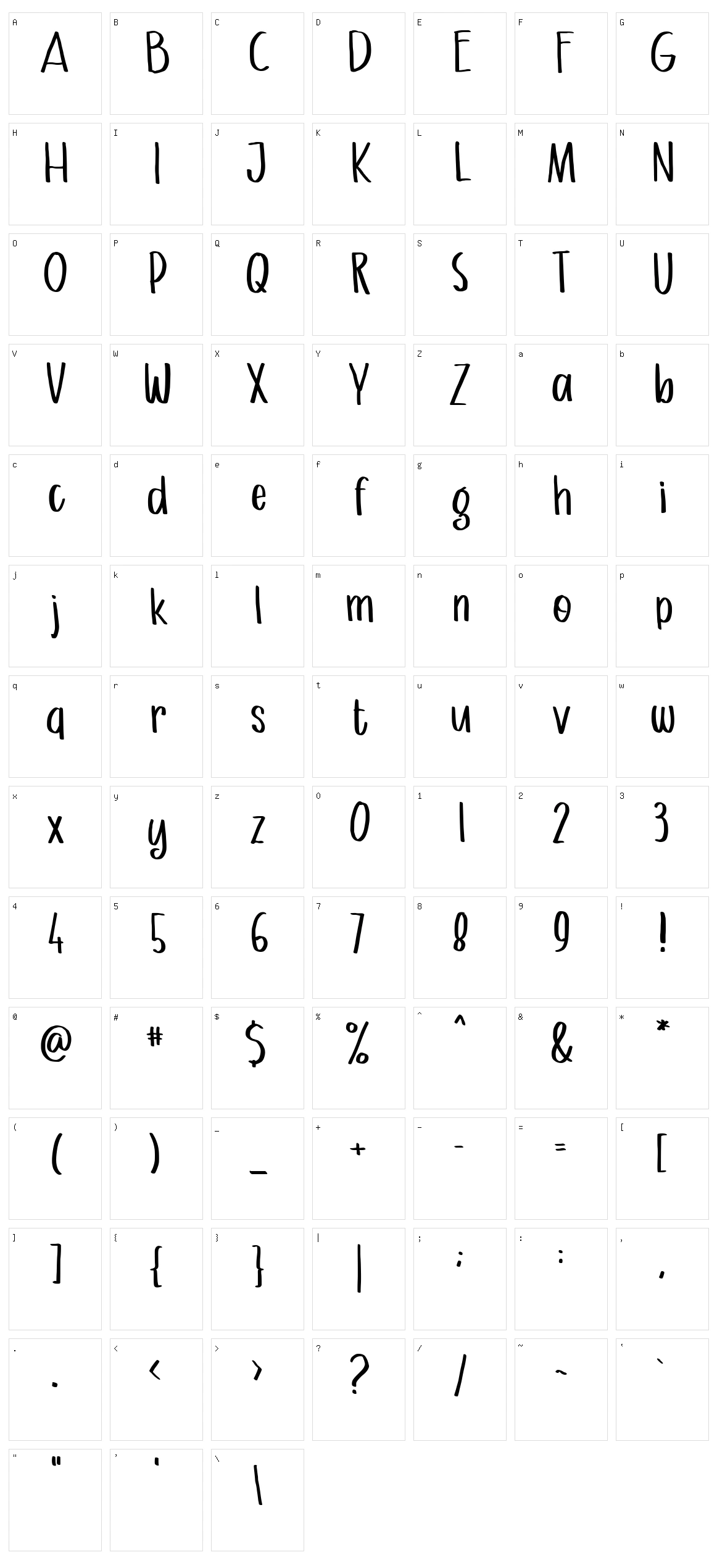 Beau Chat Character Set
