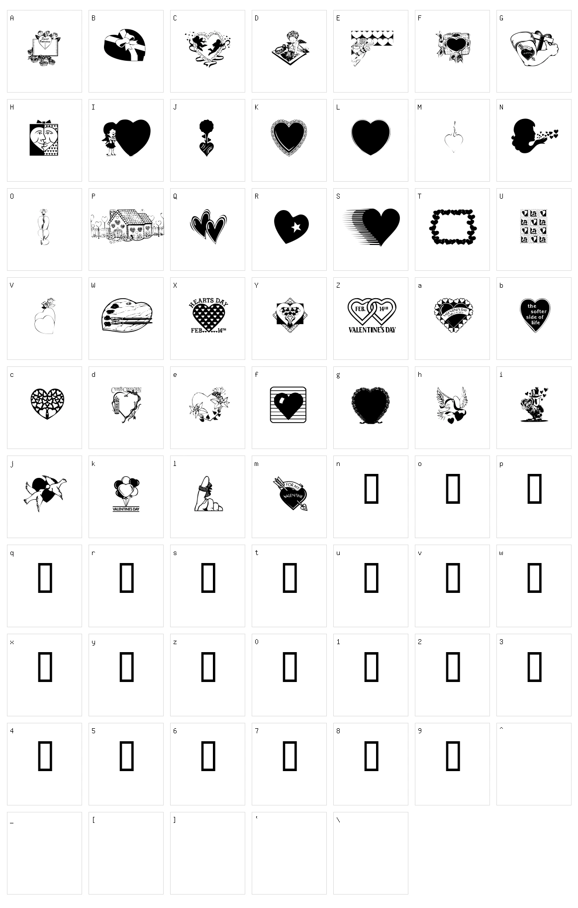 LM Valentines 1 Character Set
