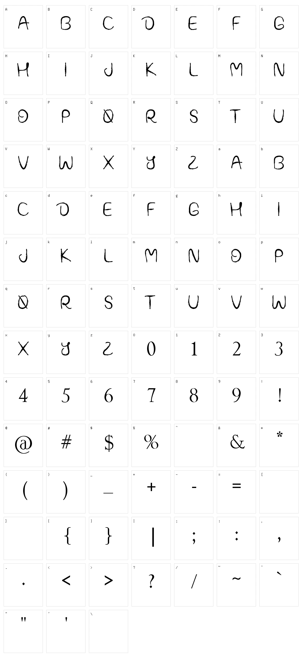 Bedouin Character Set