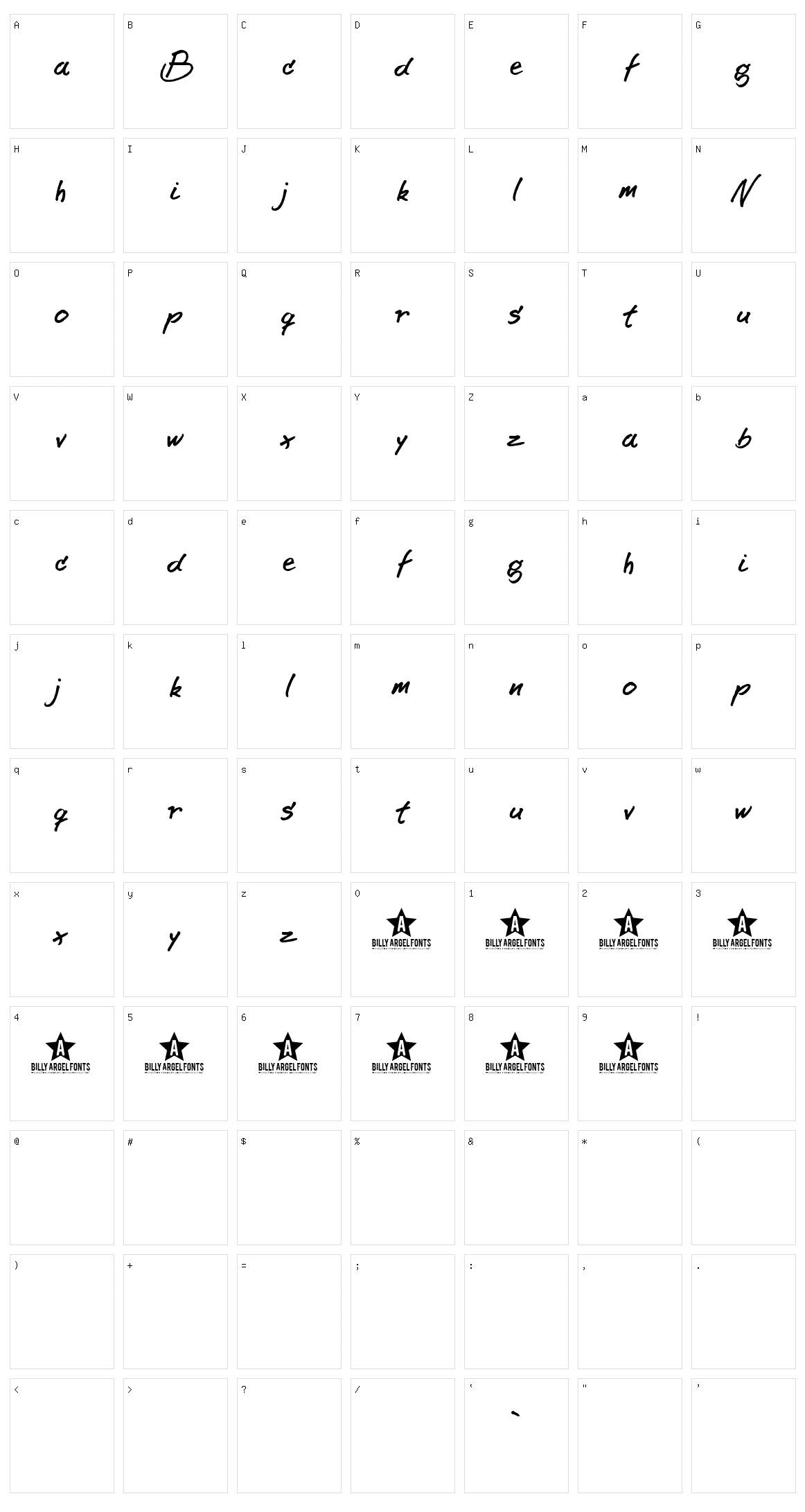 Beer Note Character Set