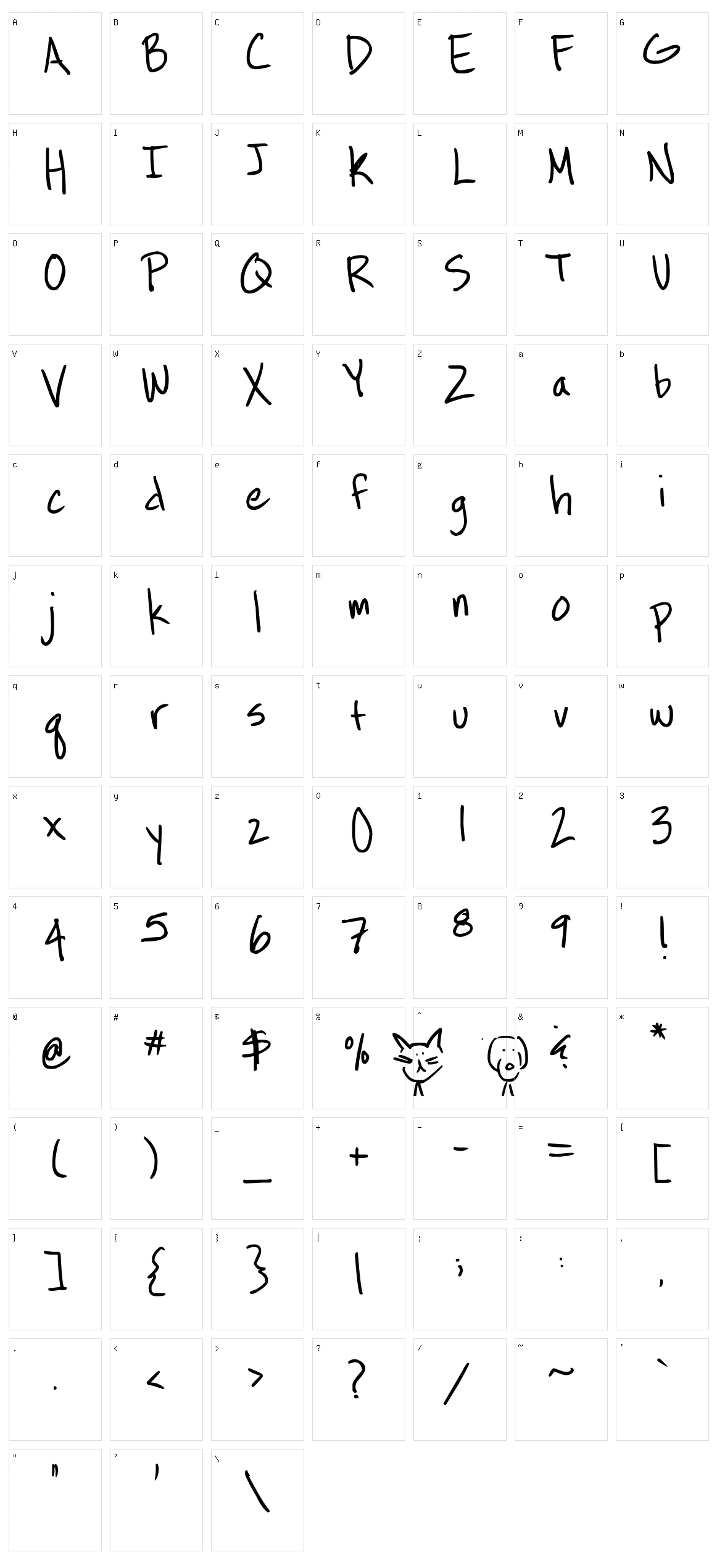Bees Burts Character Set