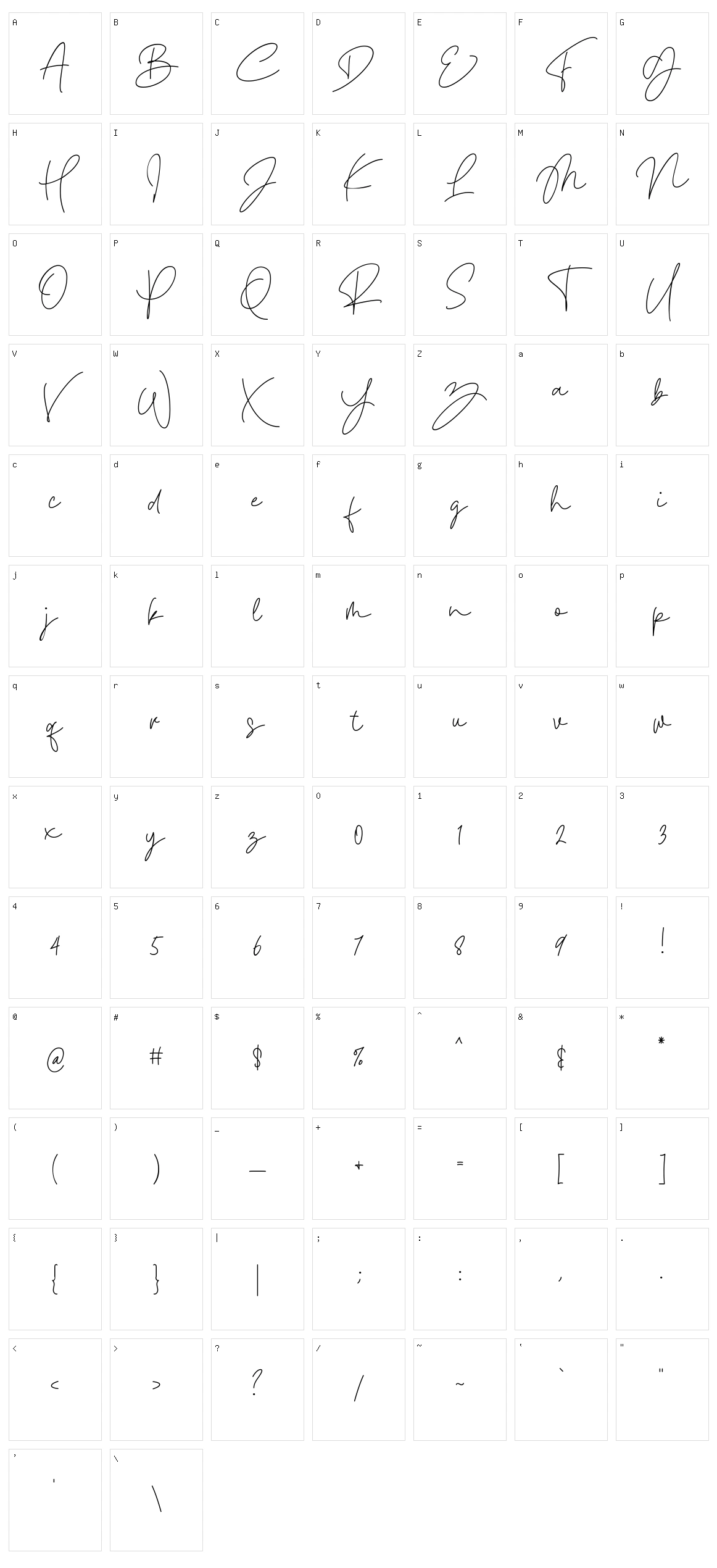 Befront Character Set