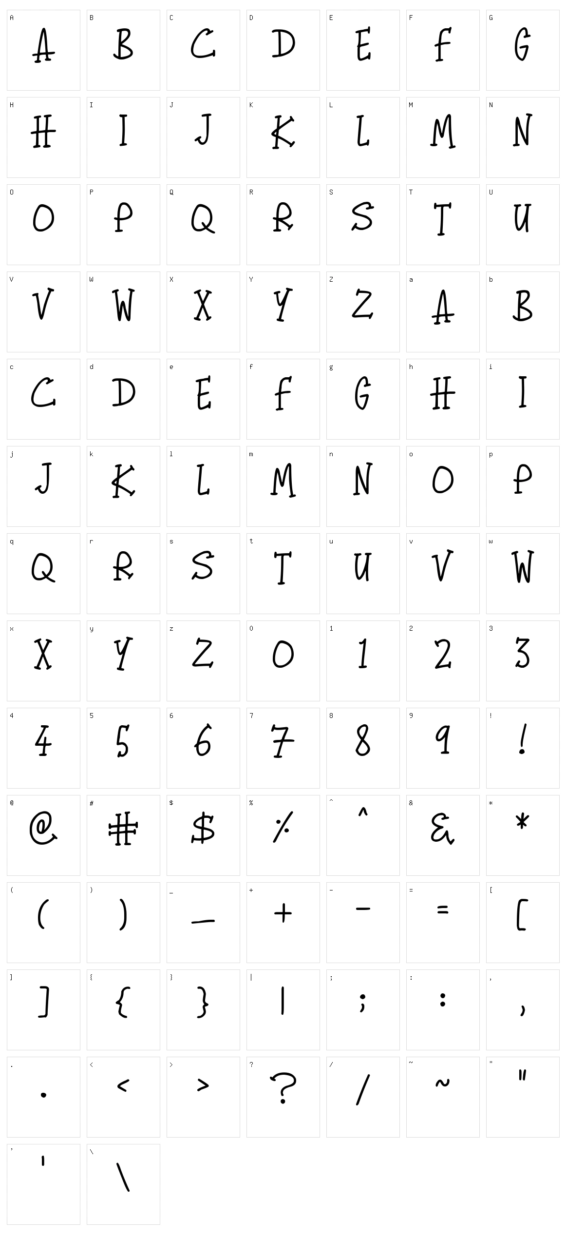 Begorra Character Set
