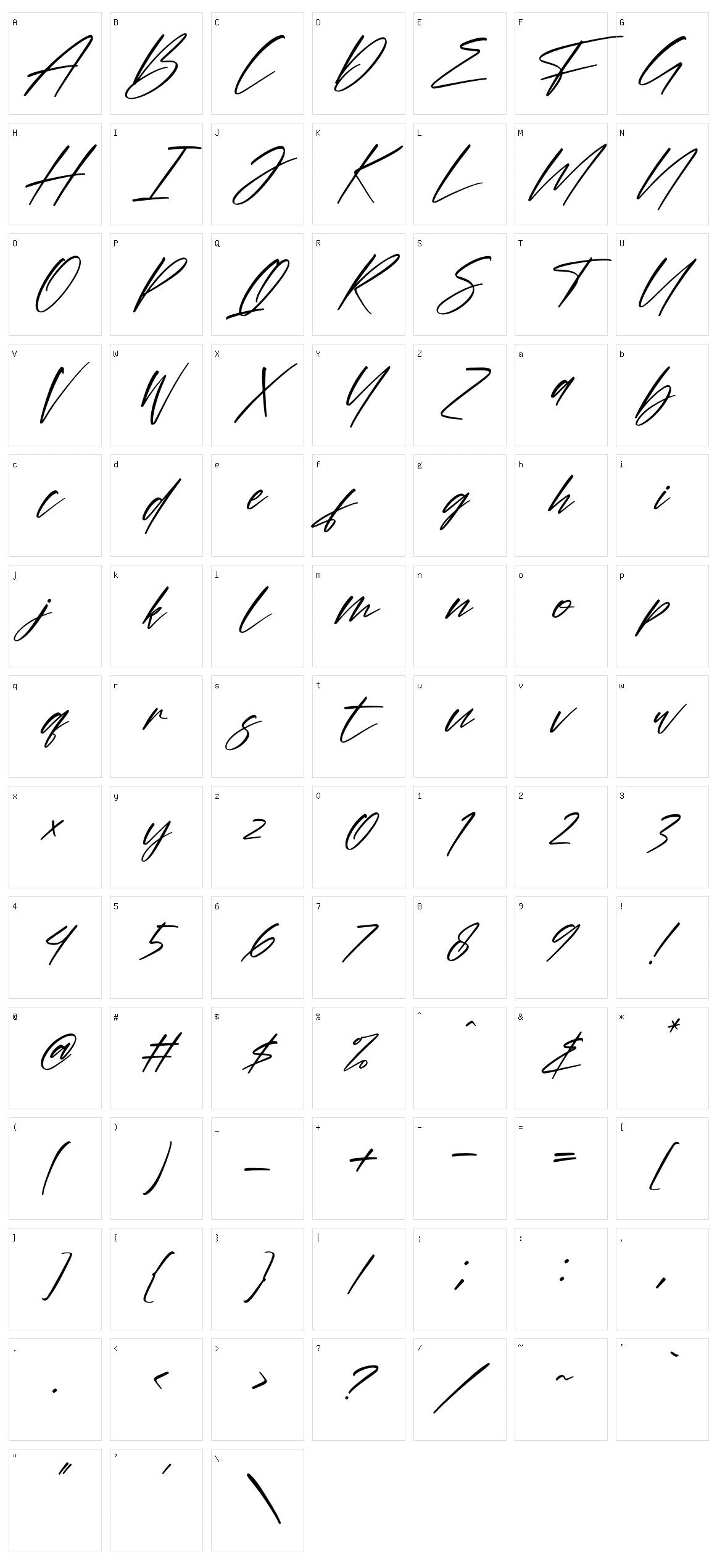 Belantica Character Set