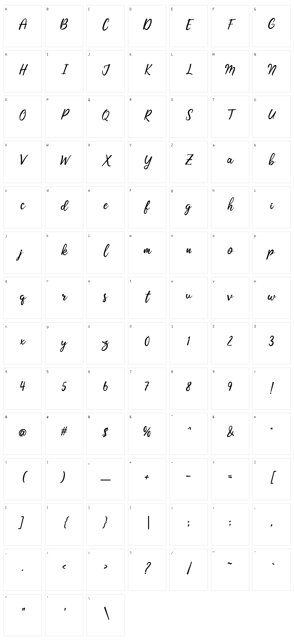Belattis Character Set