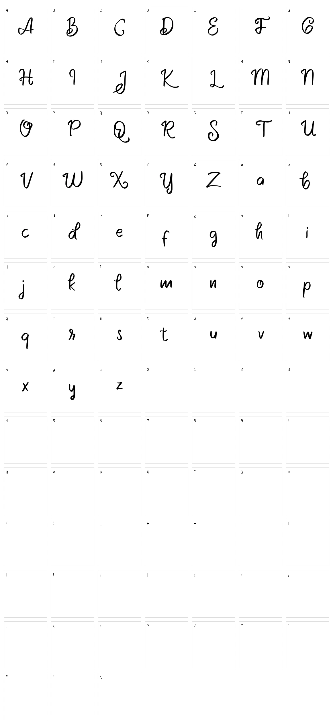 Beliau Character Set
