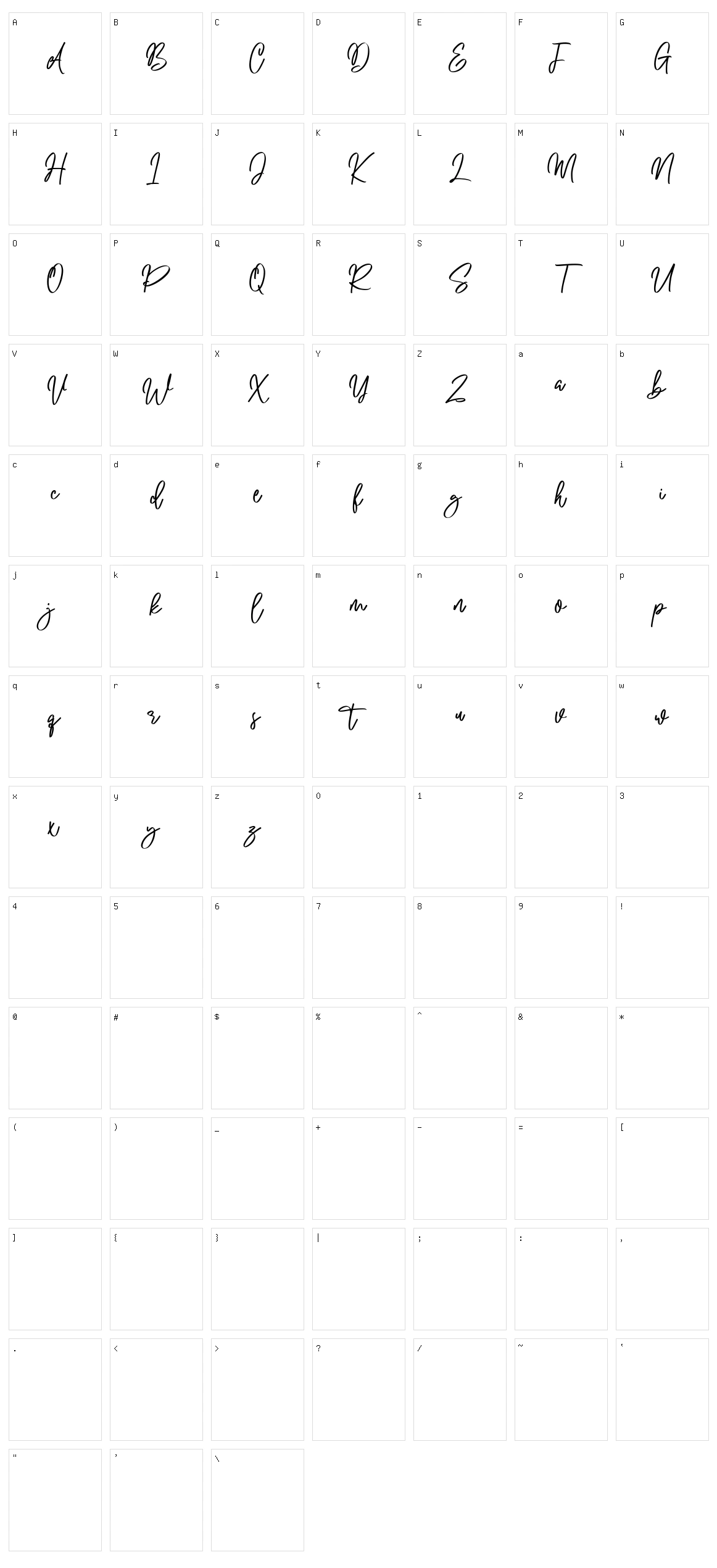 Believest Character Set