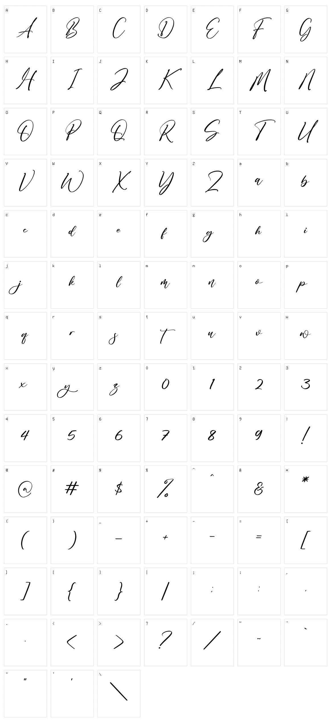 Belizka Character Set