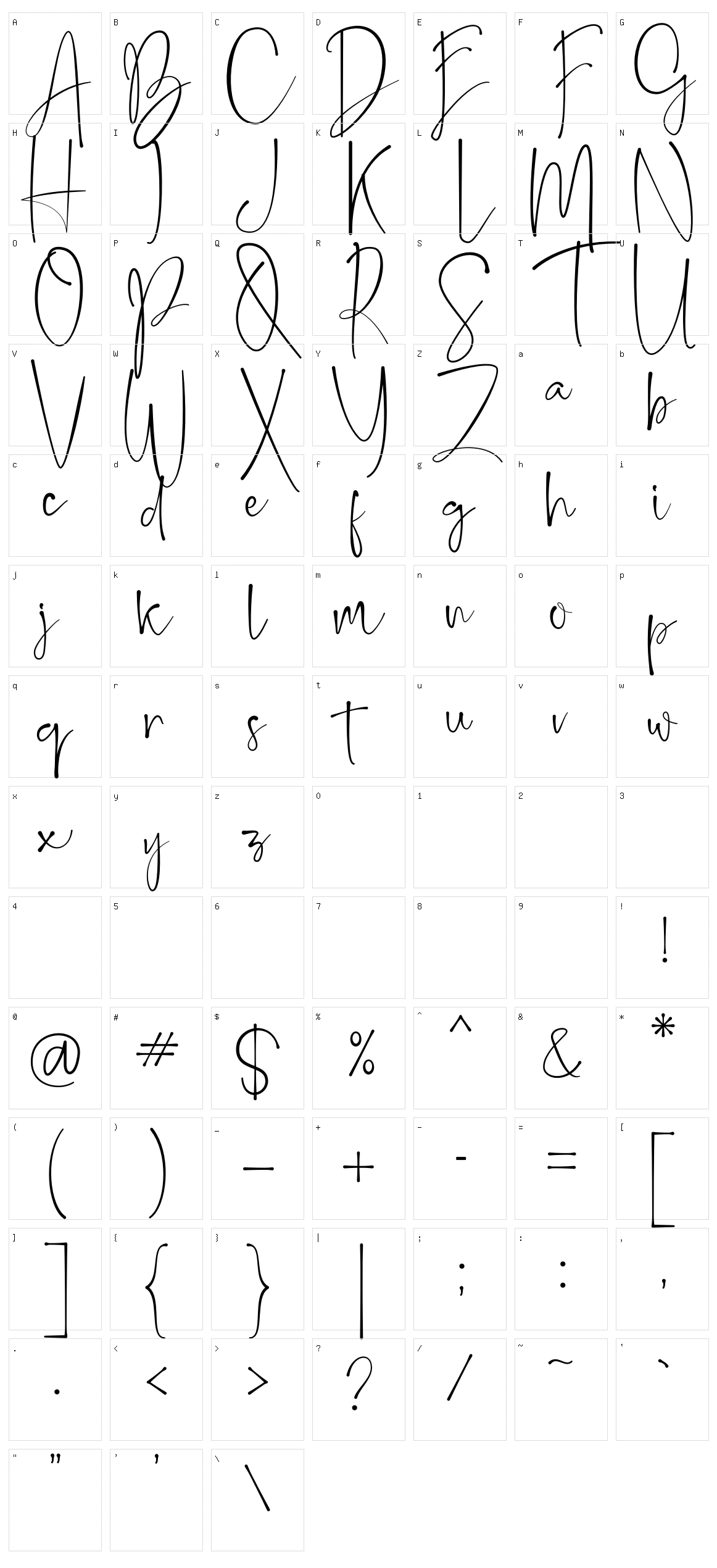 Belleson Character Set