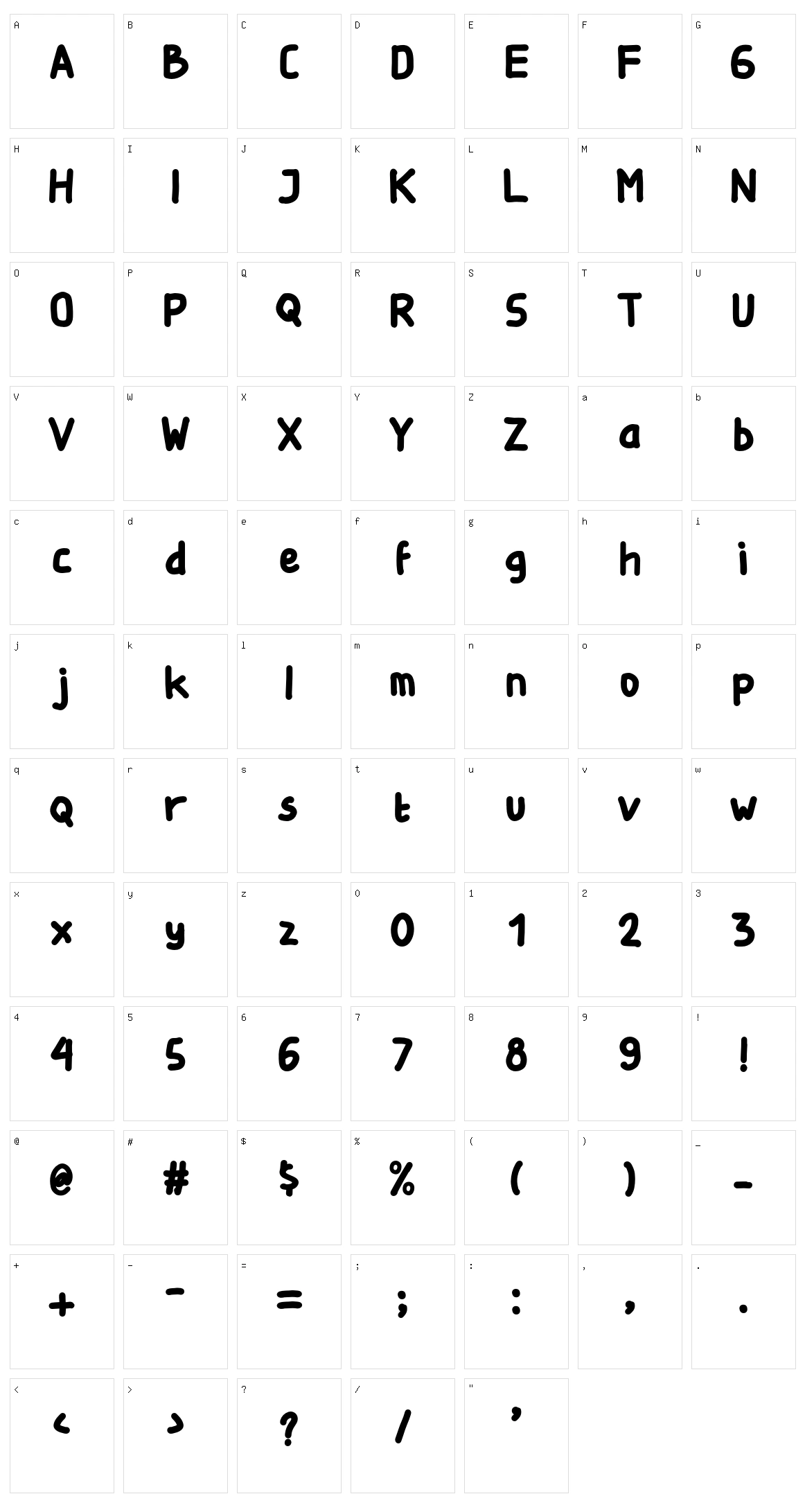 Bellfoods Character Set