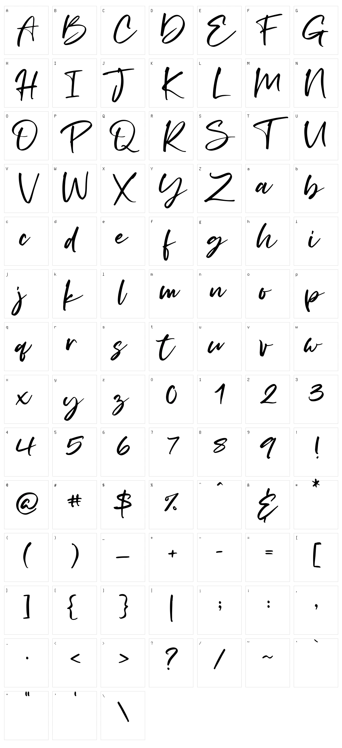 Bellisya Character Set