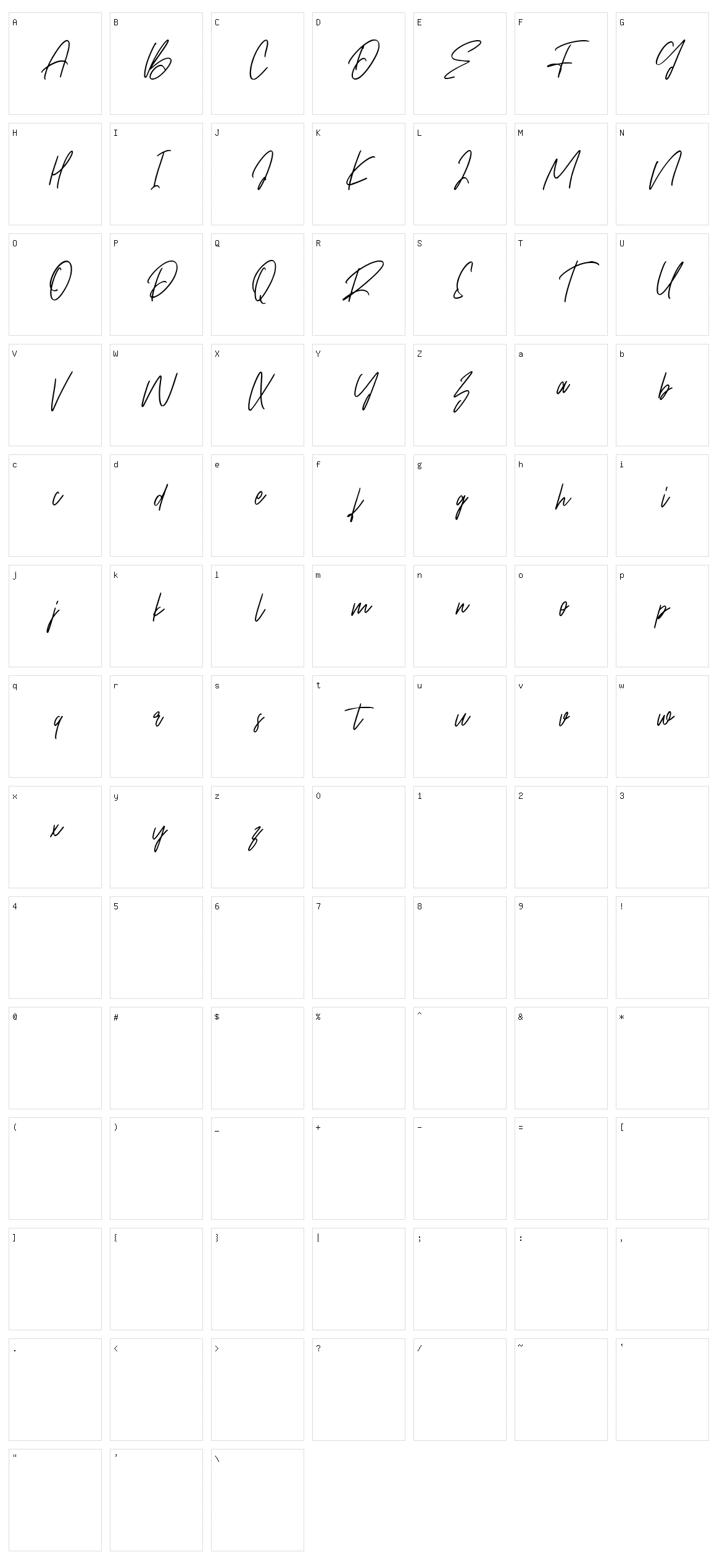 Bellmounts Character Set