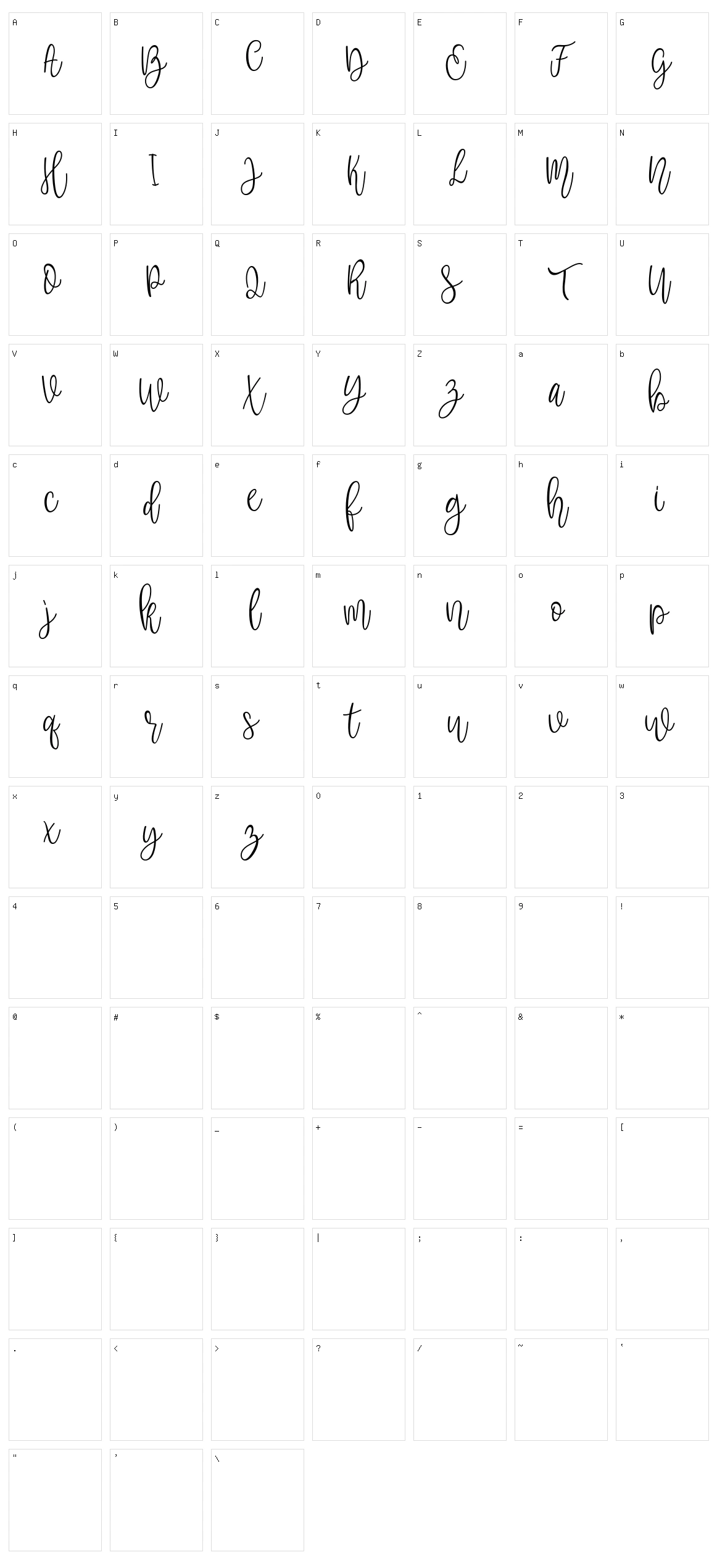 Belly Character Set