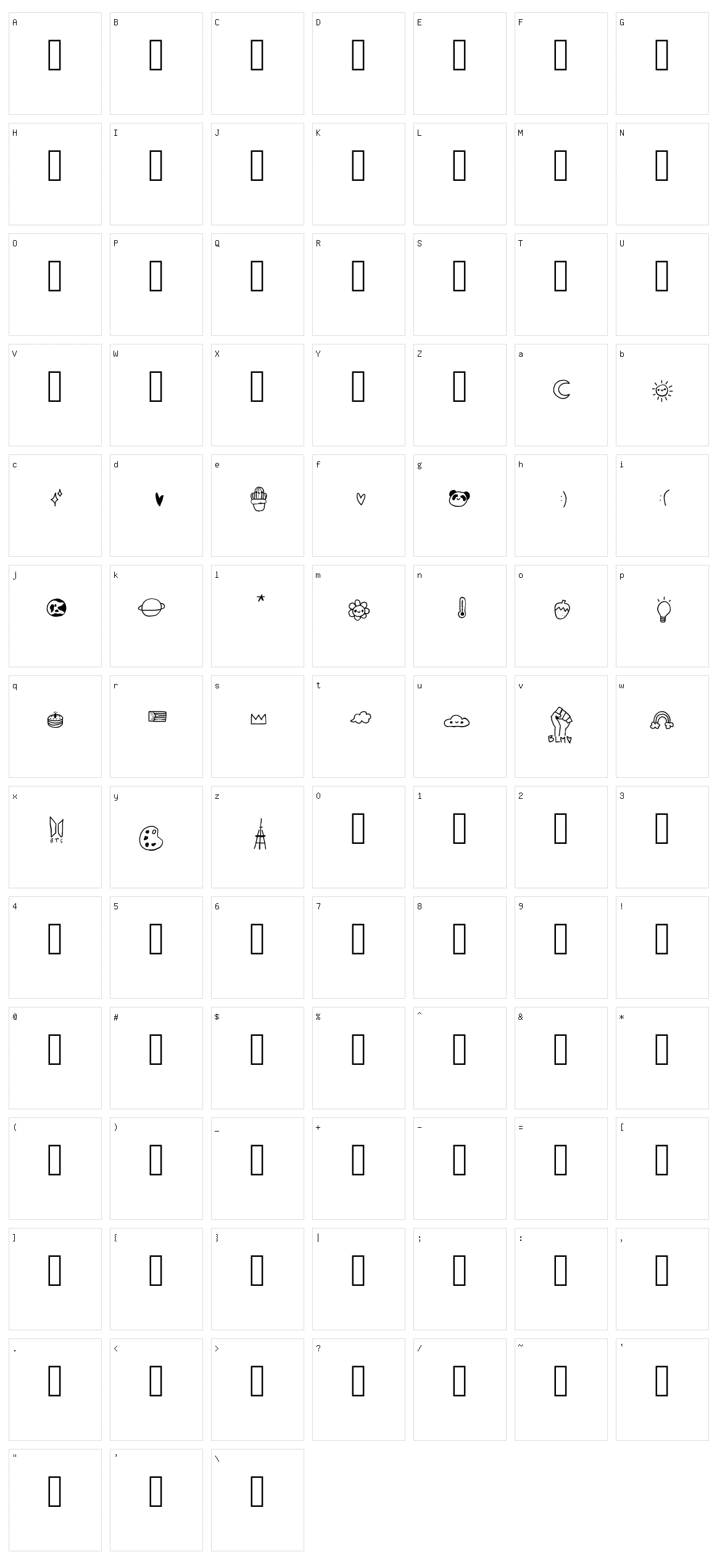 Cute Icons Character Set