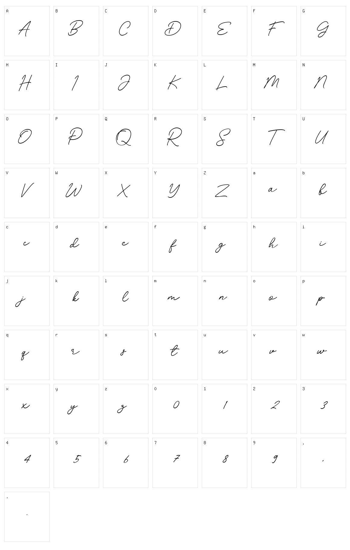 Beristan Character Set
