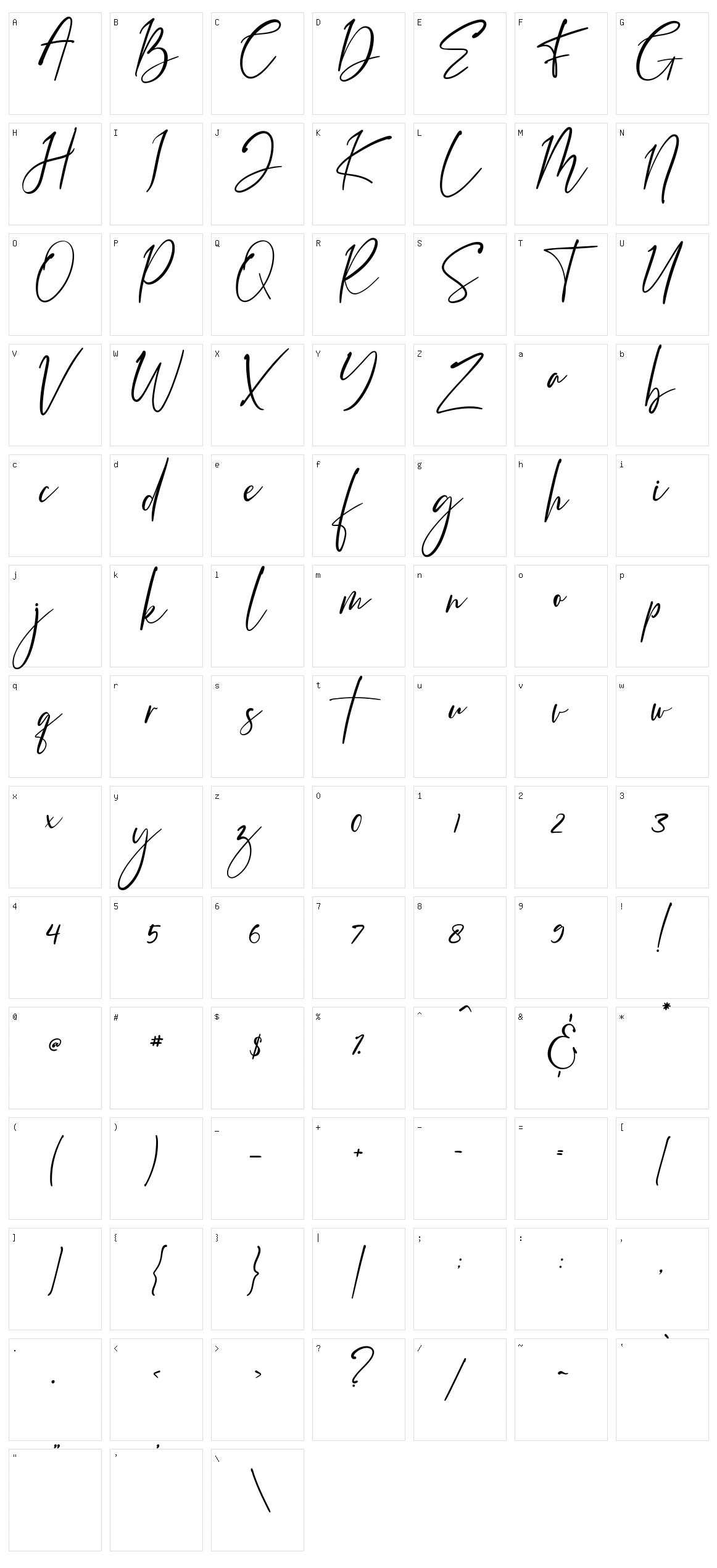 Bernaillo Character Set