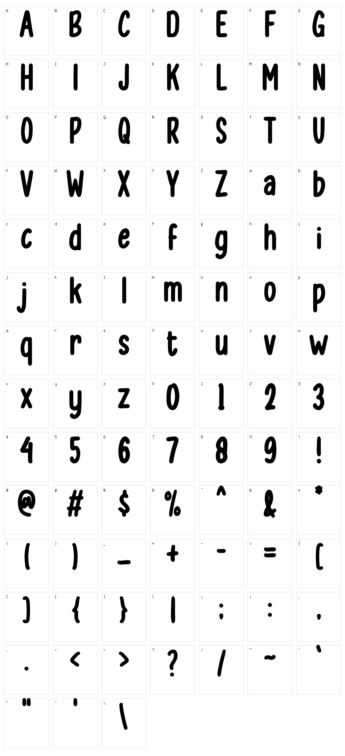 Besans Character Set