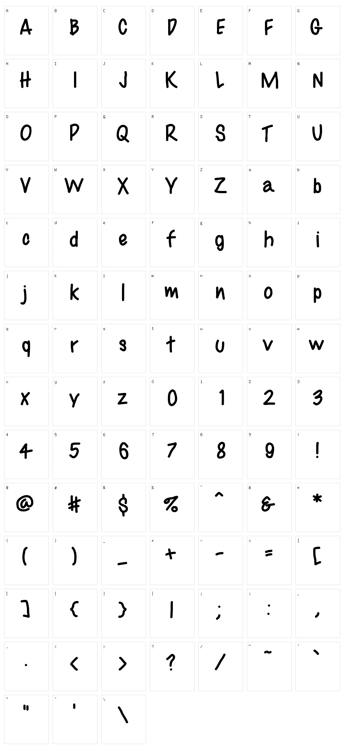Best Font Evar Character Set
