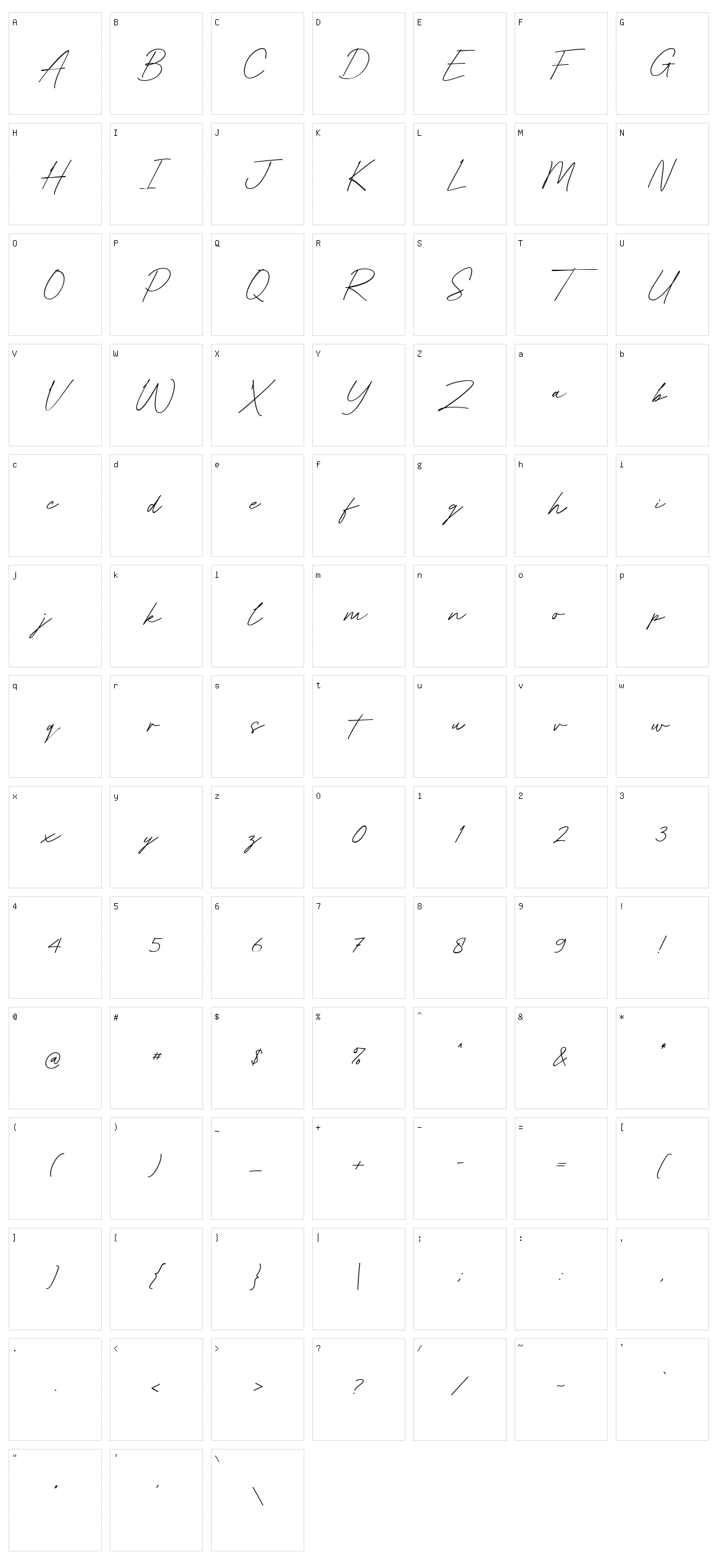Bestfriend Signature Character Set