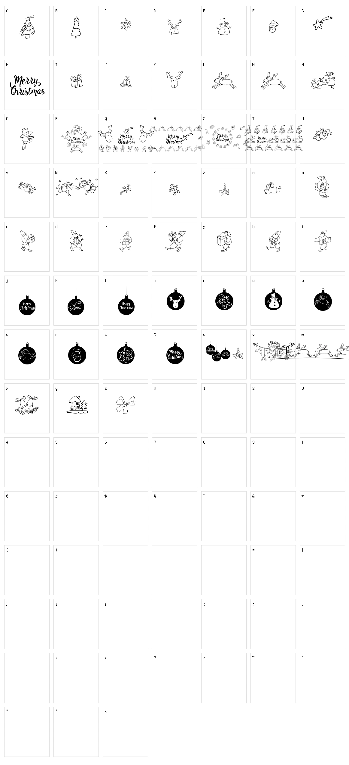 Merry Christmas Character Set