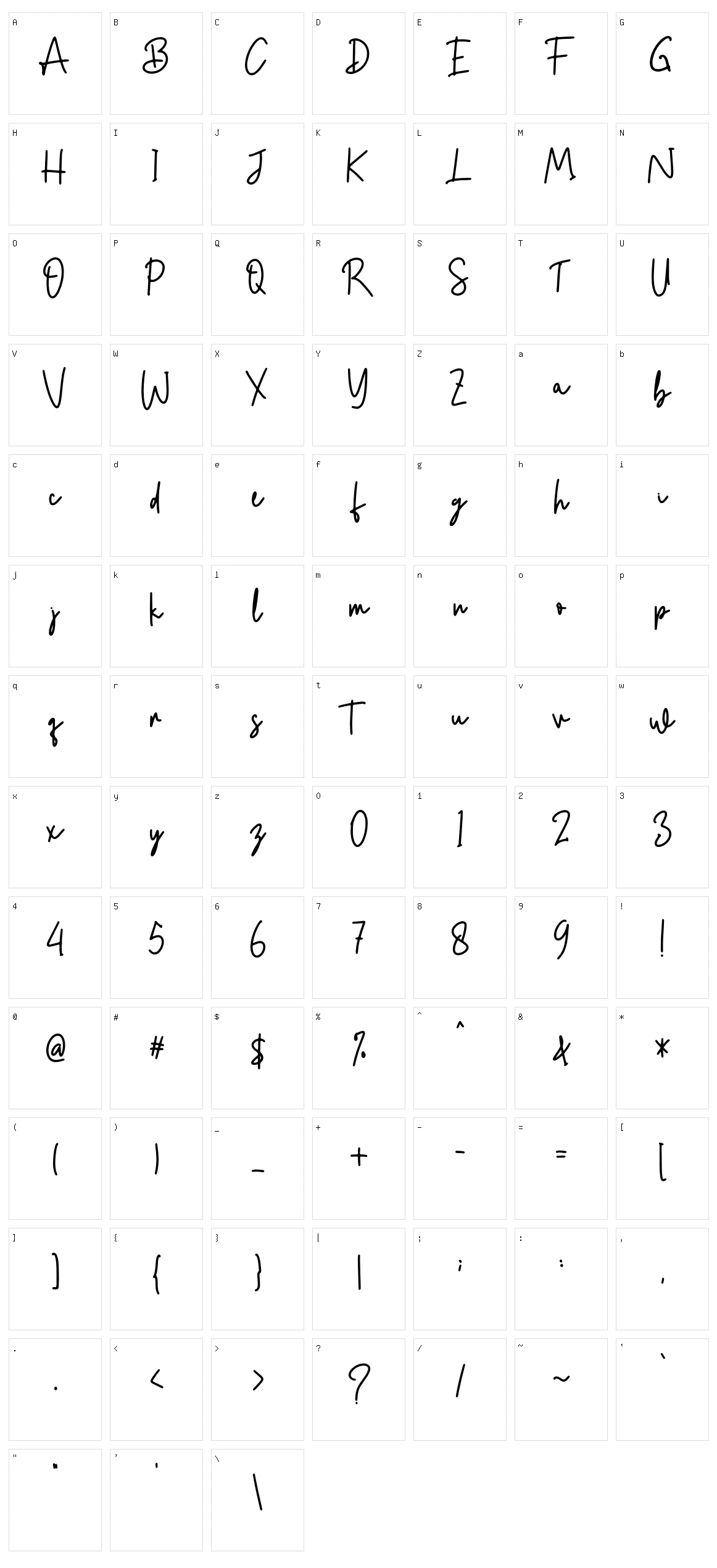 Bestworde Character Set