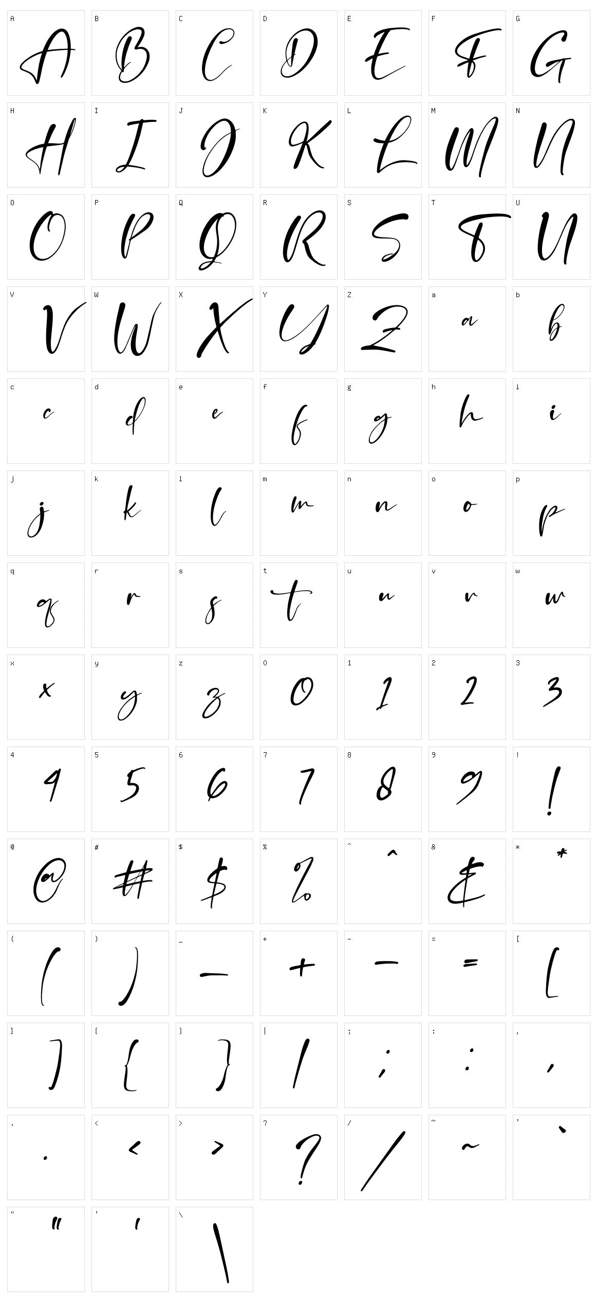 Beterdam Smith Character Set