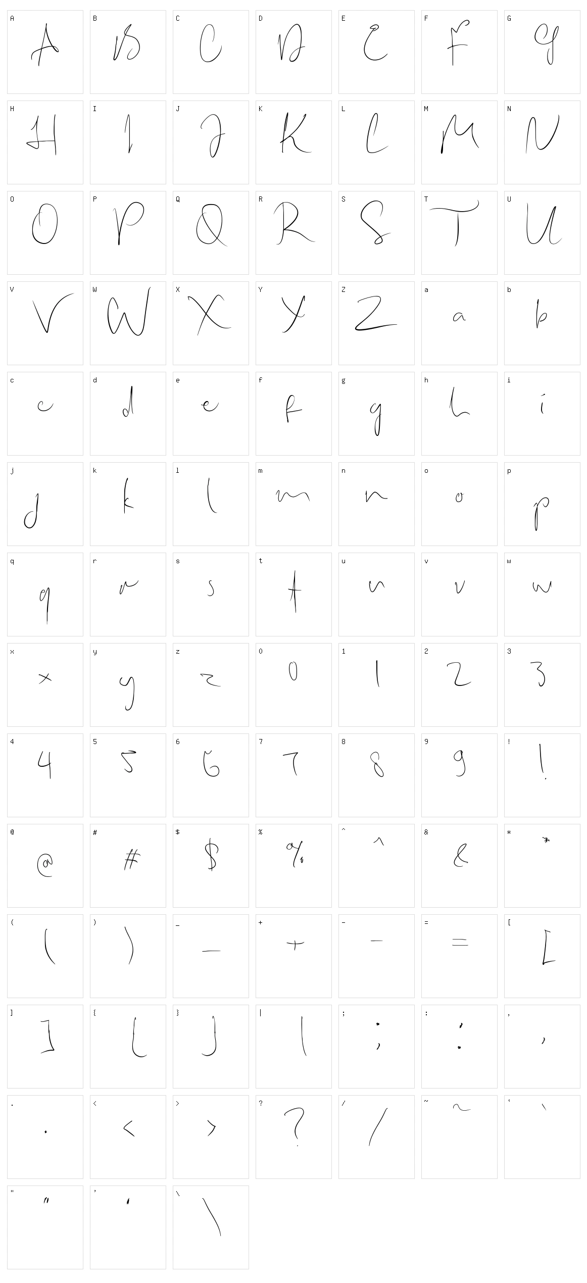 Betharia Sonata Character Set