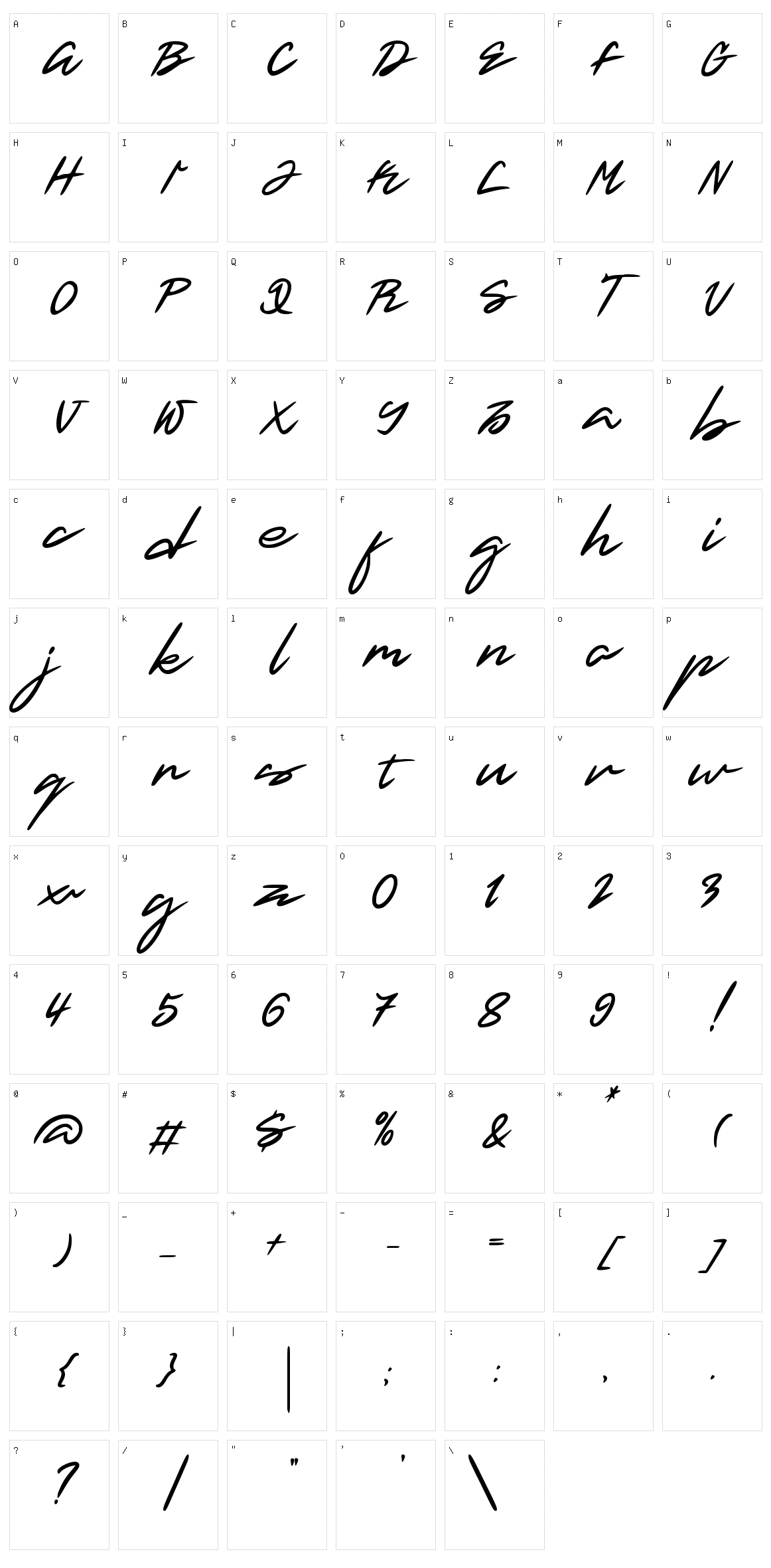 Betran Character Set