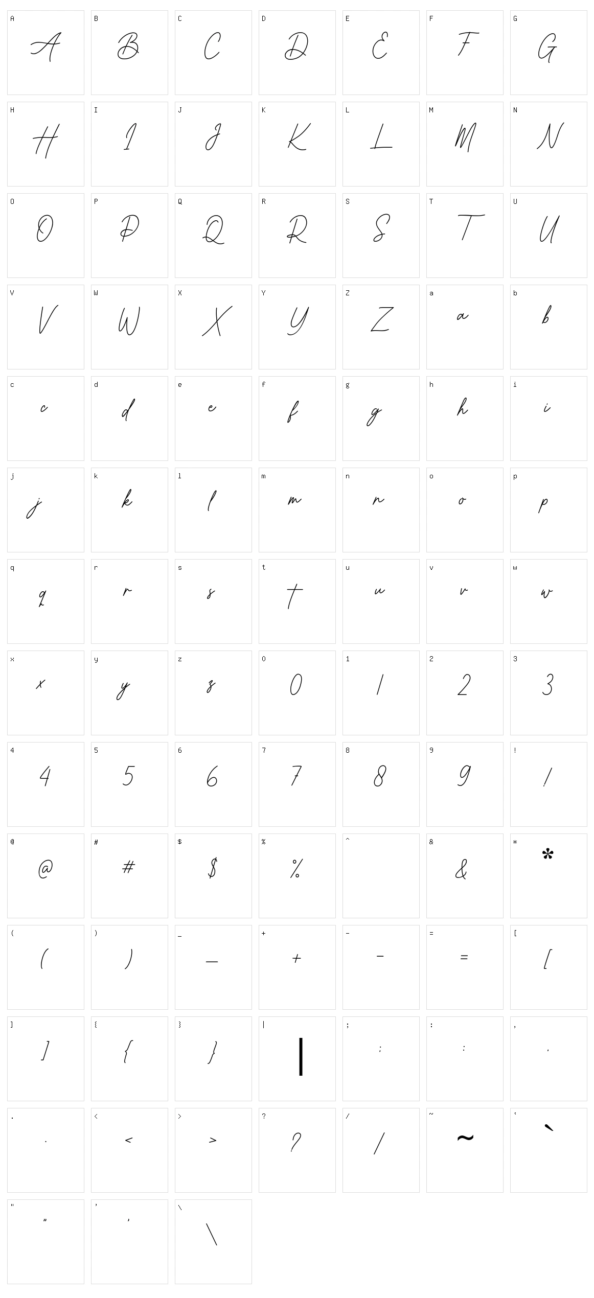 Better Grade Character Set