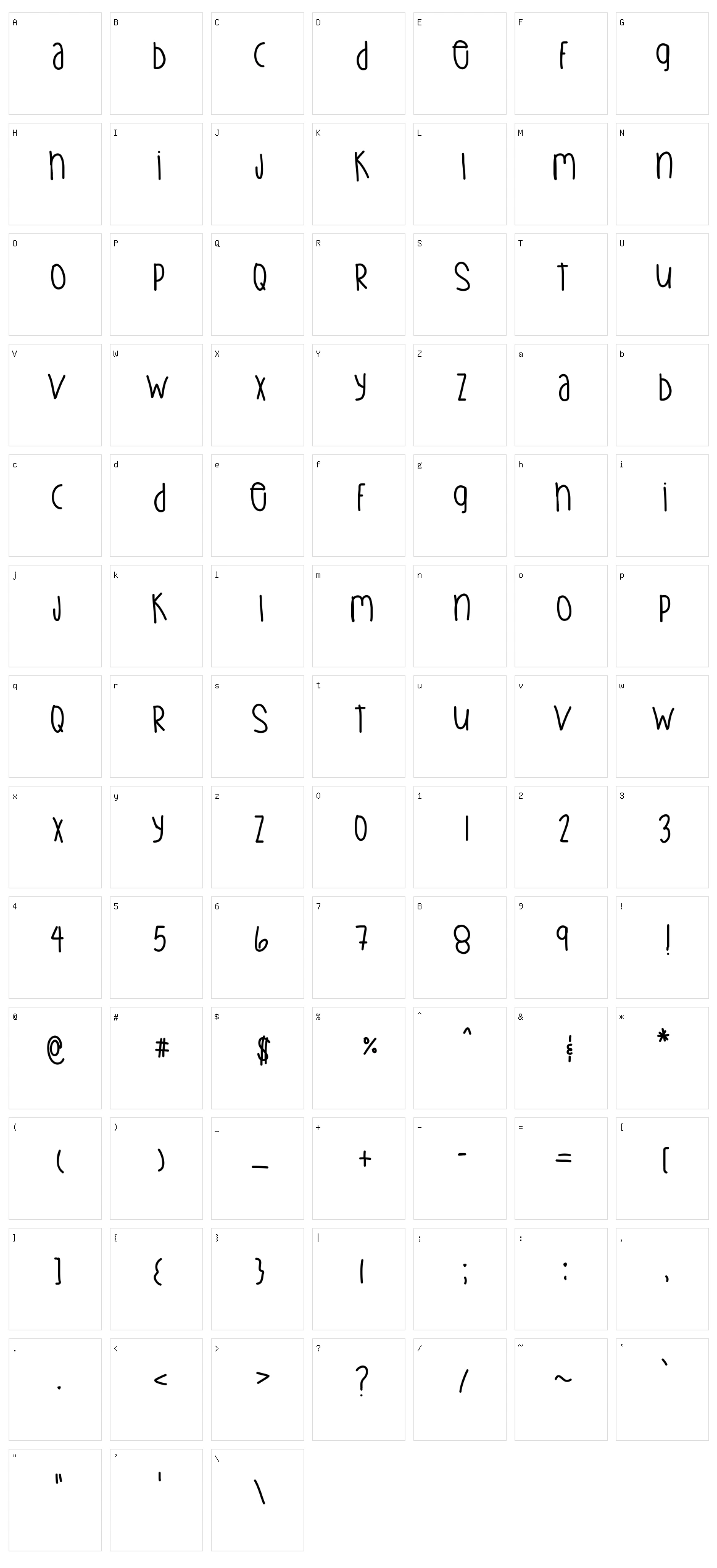 Better Greatgood Character Set