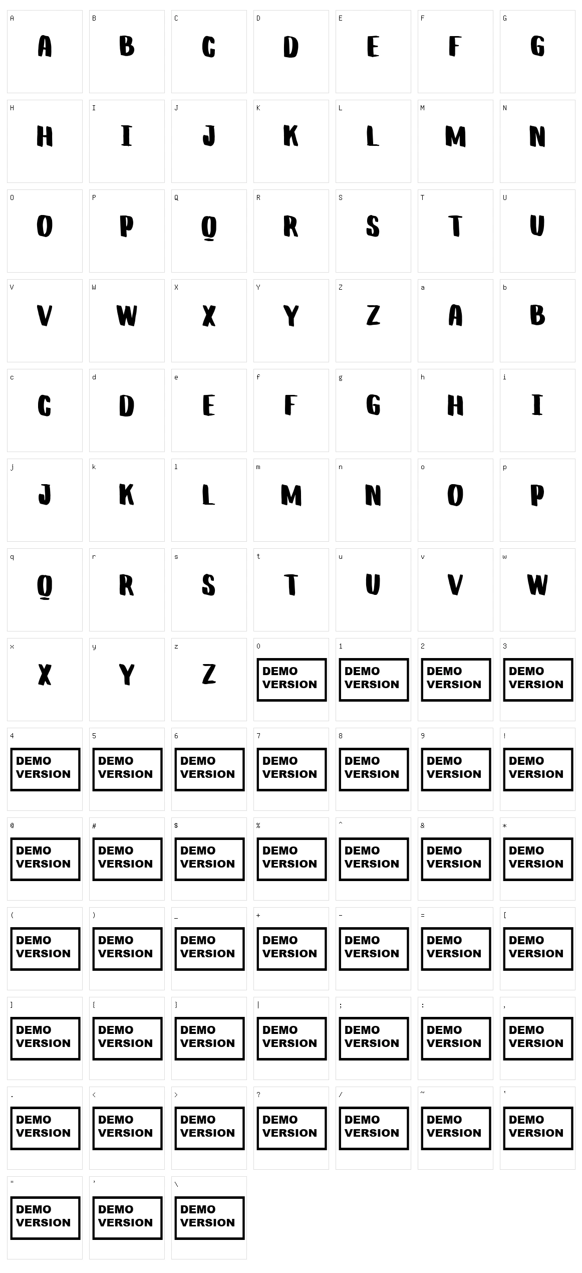 Better Together Caps Character Set