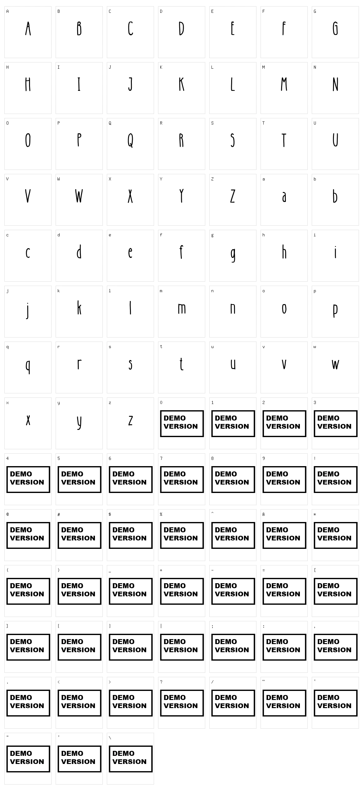 Better Together Condensed Character Set