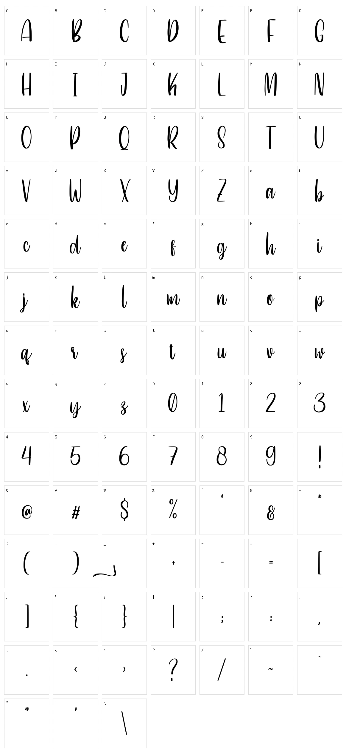 Betterlove Character Set