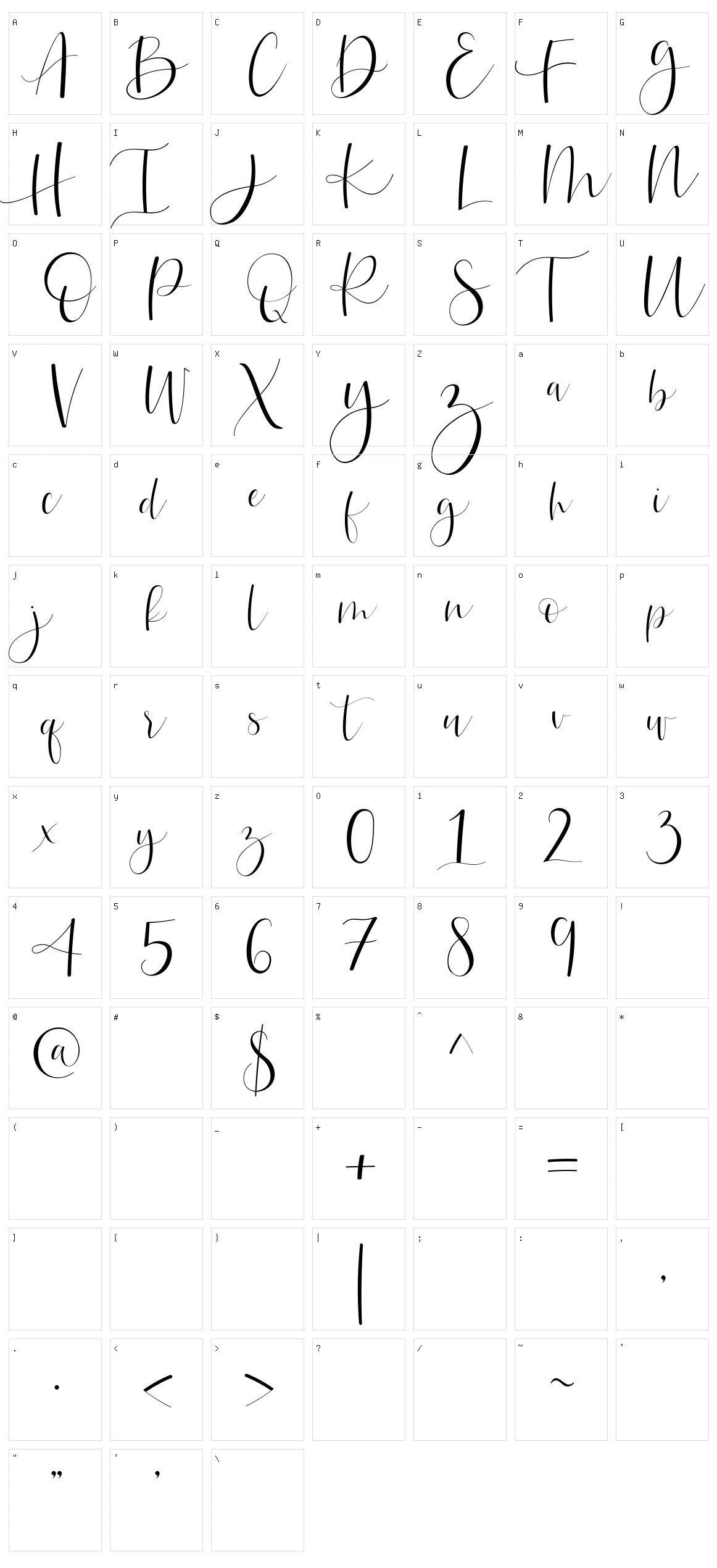 Betthofen Character Set