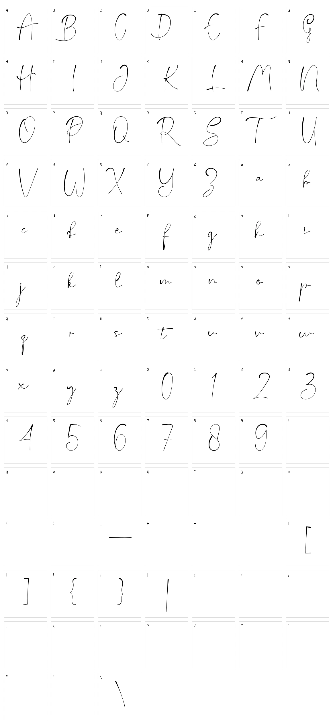 Bevalonia Character Set