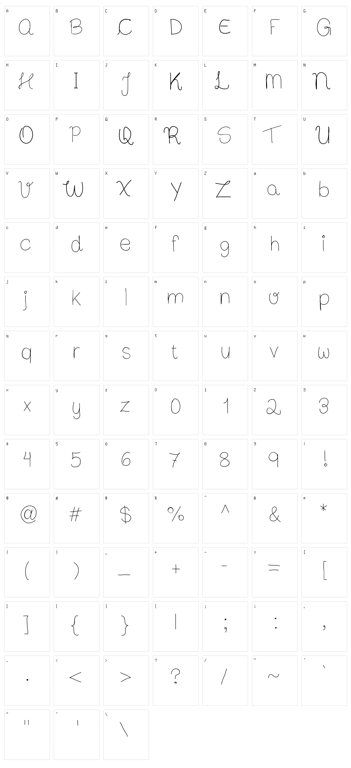 Bibs First Handwrite Character Set