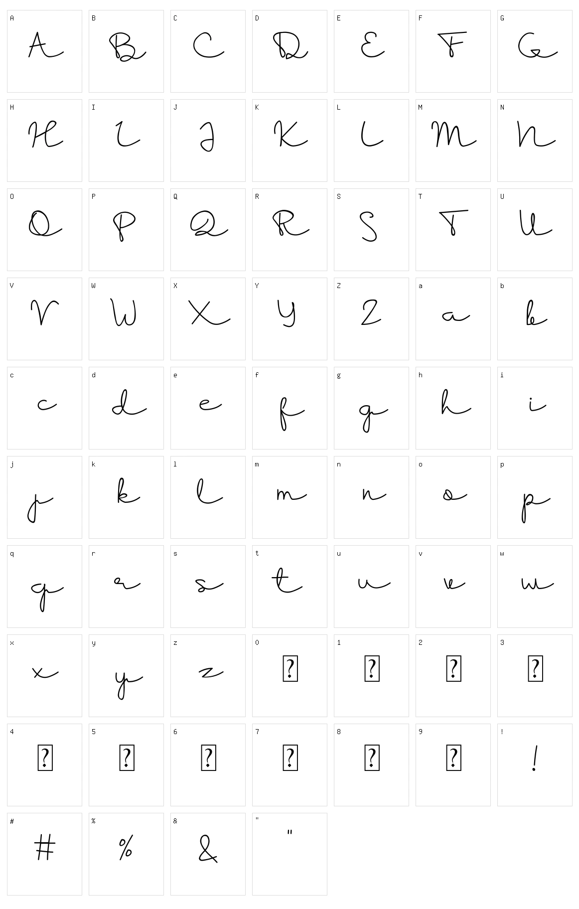 Bielifild Character Set